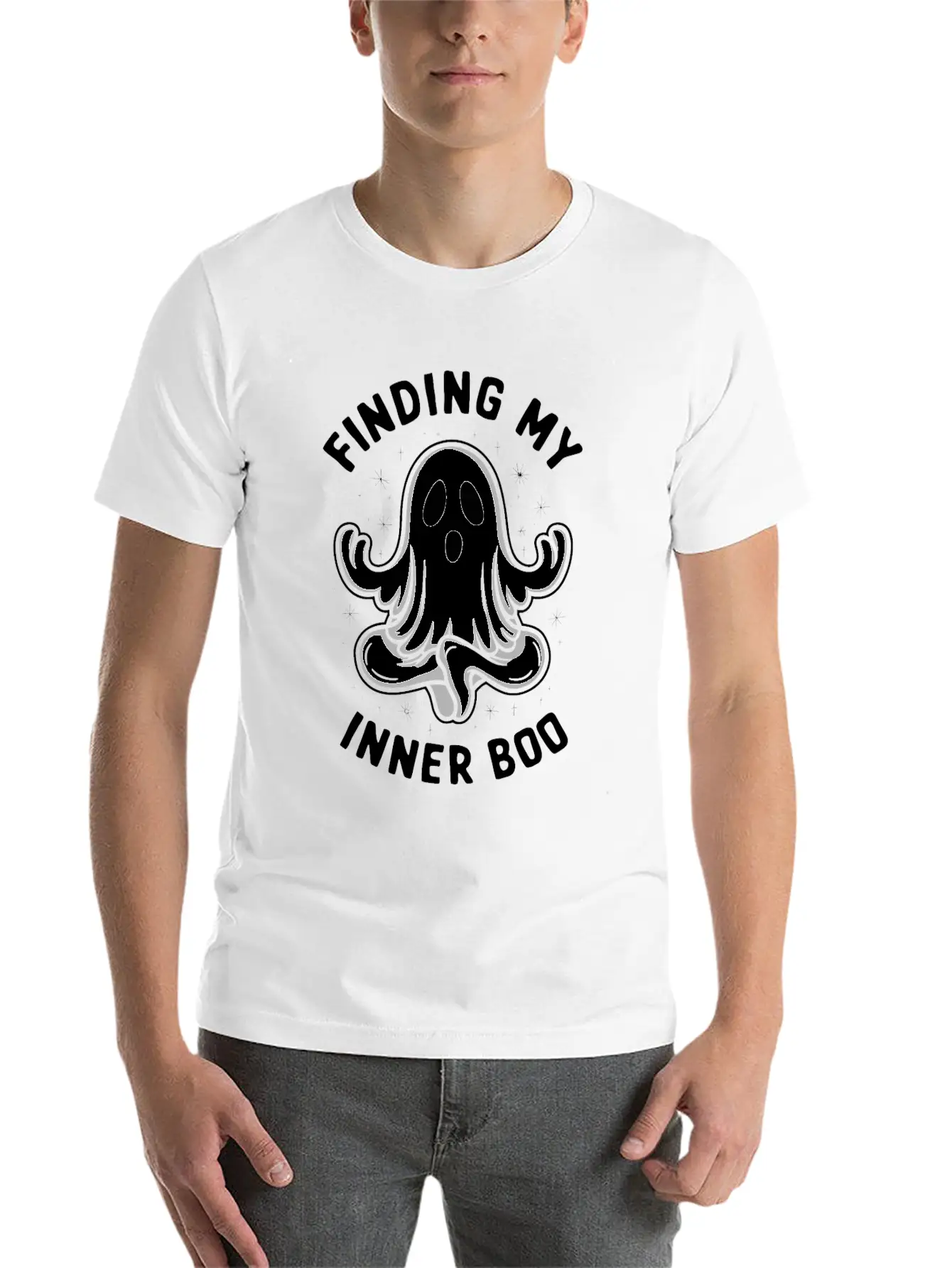 Ghost Monster Meditation Mindfulness Relaxation Comfortable Minimalist Graphic Tee – Summer Style Essential