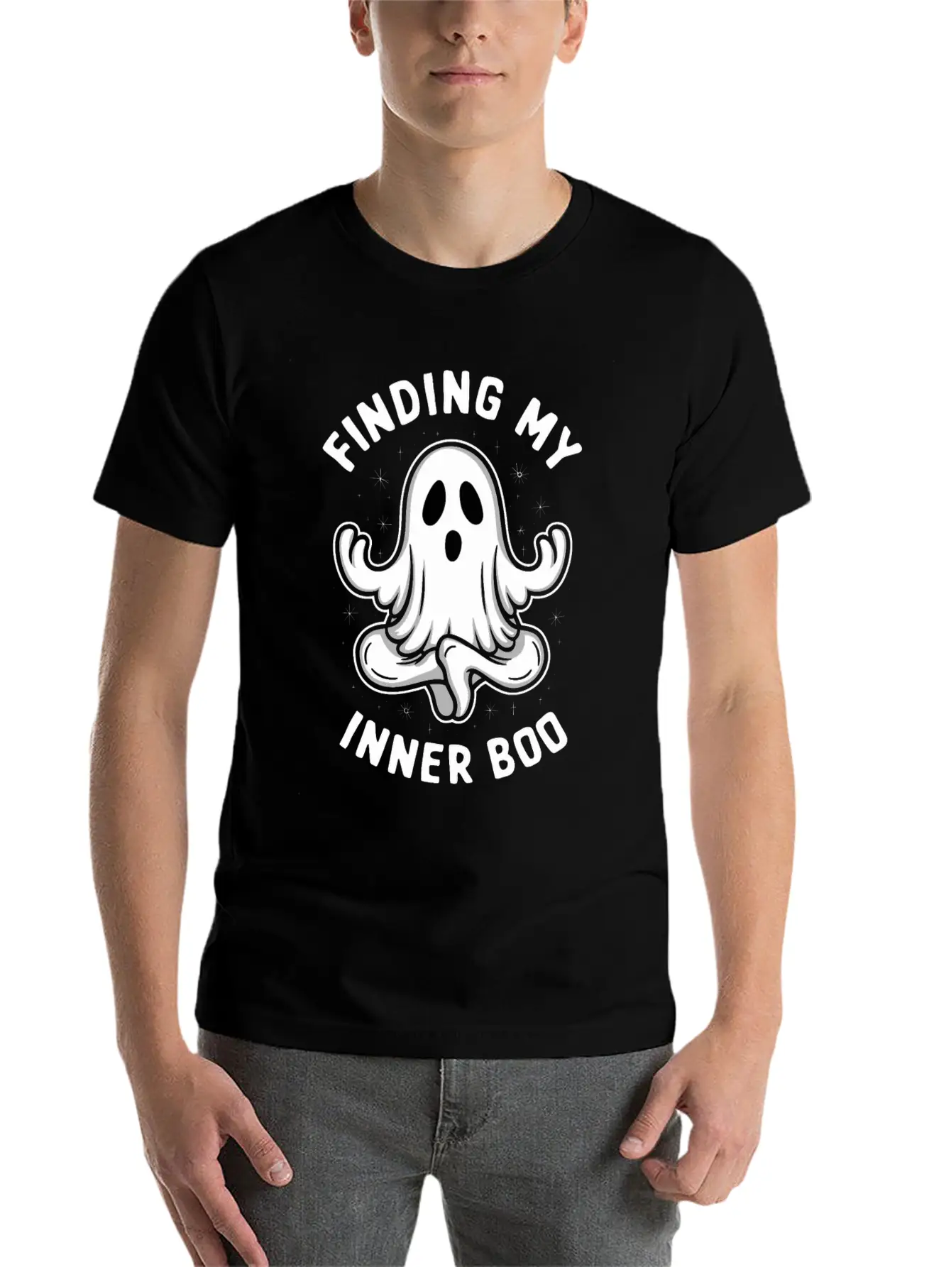 Ghost Monster Meditation Mindfulness Relaxation Comfortable Minimalist Graphic Tee – Summer Style Essential