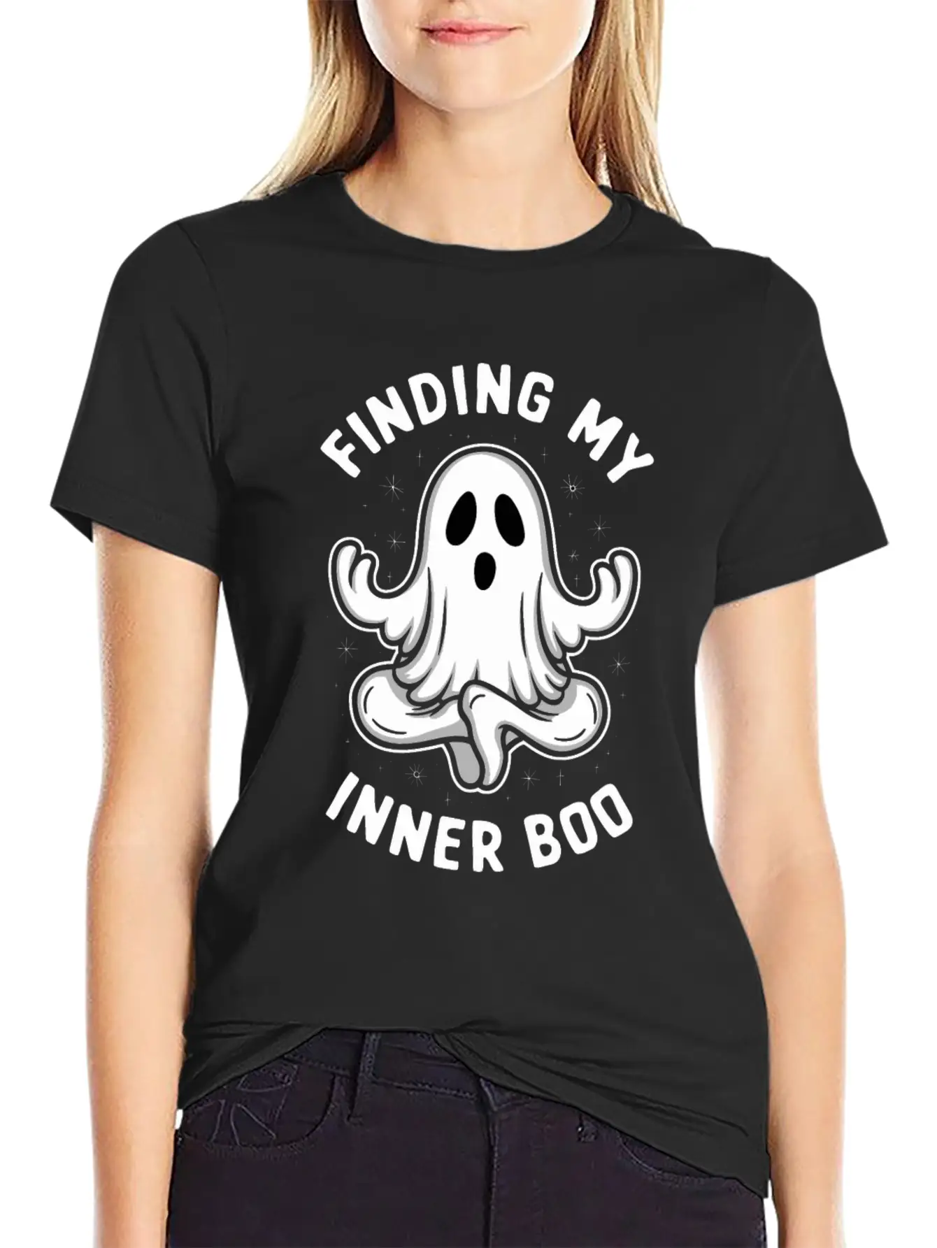 Ghost Monster Meditation Mindfulness Relaxation Comfortable Minimalist Graphic Tee – Summer Style Essential