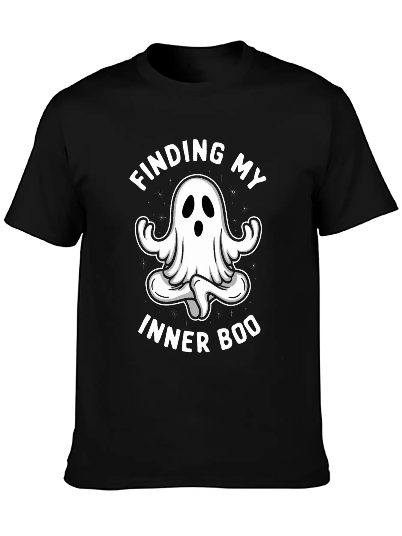 Ghost Monster Meditation Mindfulness Relaxation Comfortable Minimalist Graphic Tee – Summer Style Essential