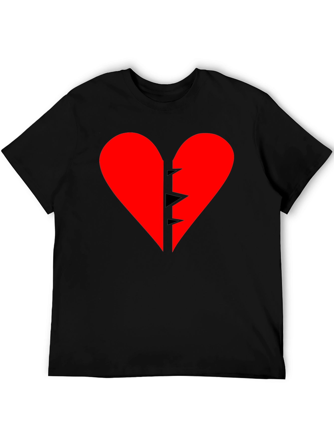 Broken Heart Graphic Tee - Black T-Shirt