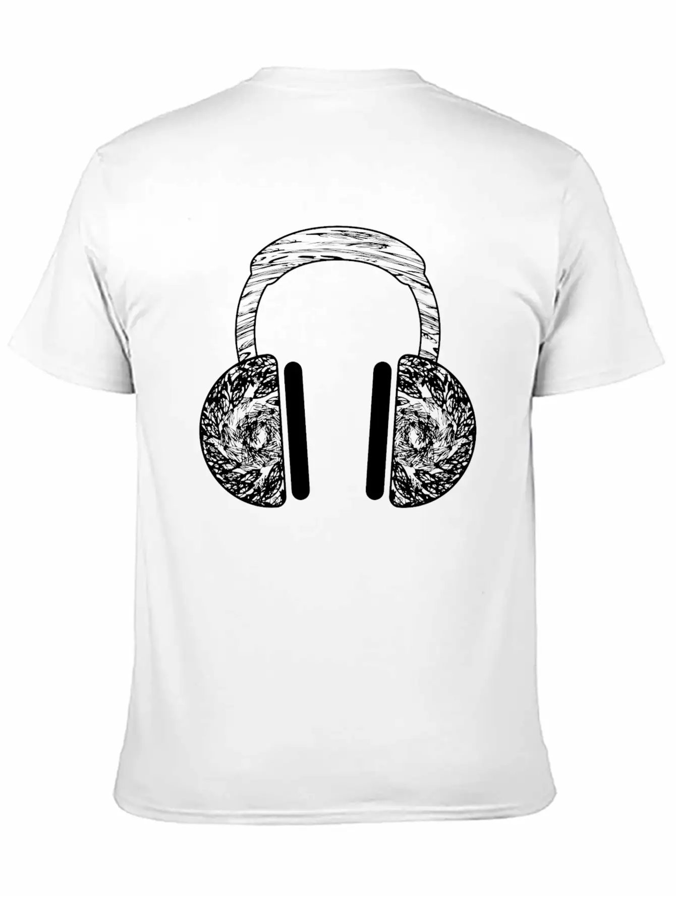 GIFT - HEADPHONE BLACK Basic Graphic T-Shirt – Daily Comfort In Soft Cotton