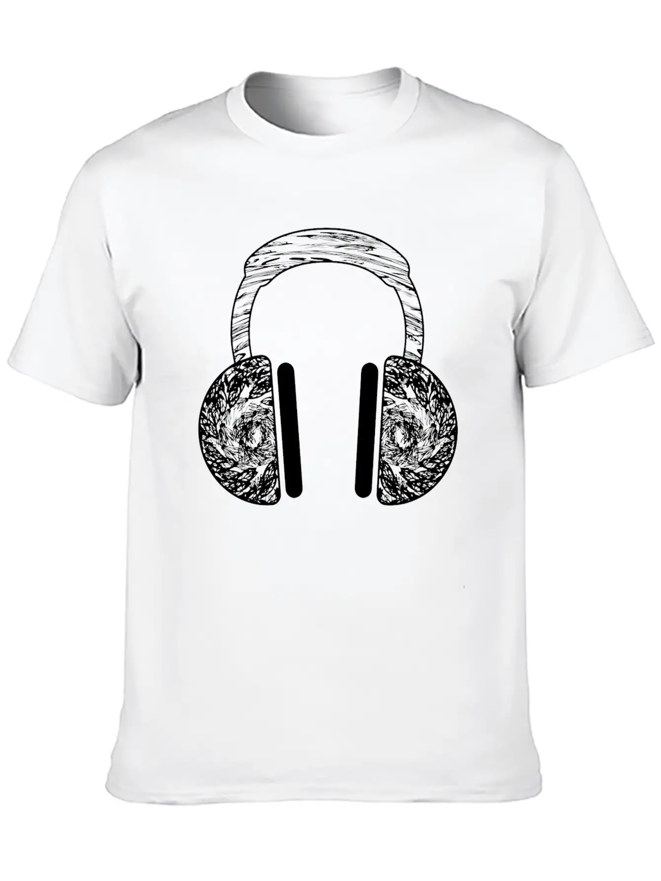GIFT - HEADPHONE BLACK Basic Graphic T-Shirt – Daily Comfort In Soft Cotton