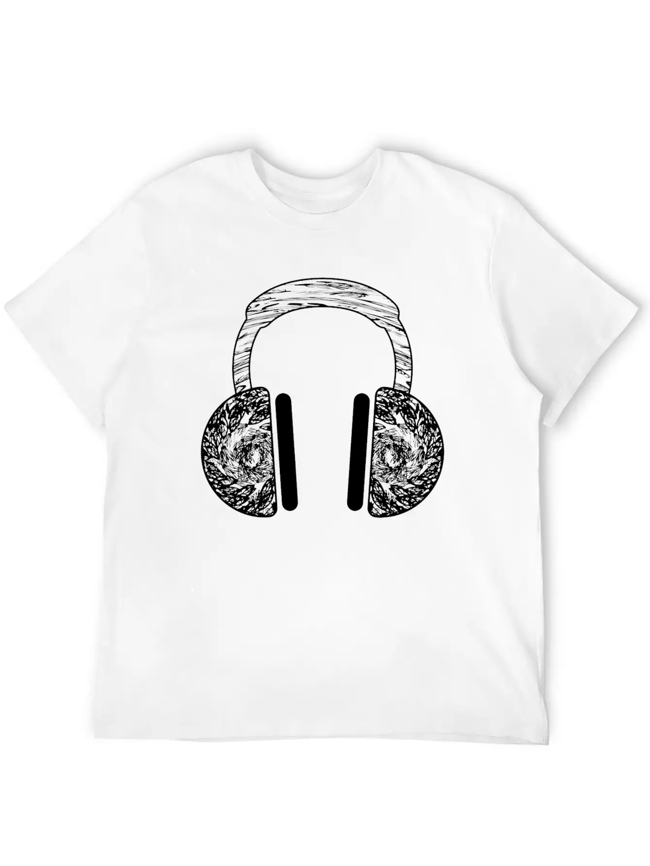 GIFT - HEADPHONE BLACK Basic Graphic T-Shirt – Daily Comfort In Soft Cotton