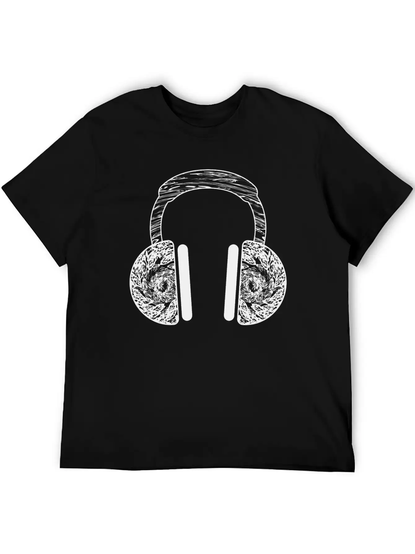 GIFT - HEADPHONE BLACK Basic Graphic T-Shirt – Daily Comfort In Soft Cotton