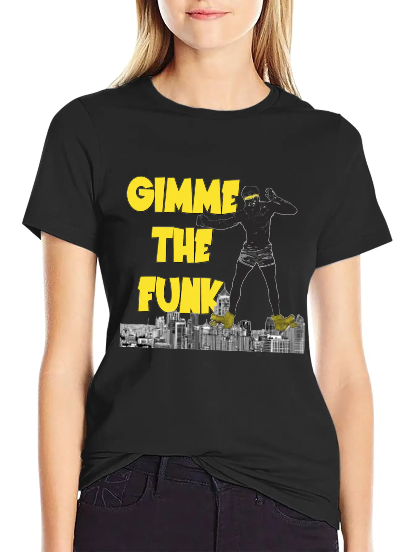 GIMME THE FUNK ROLLER Basic Graphic T-Shirt – Daily Comfort In Soft Cotton