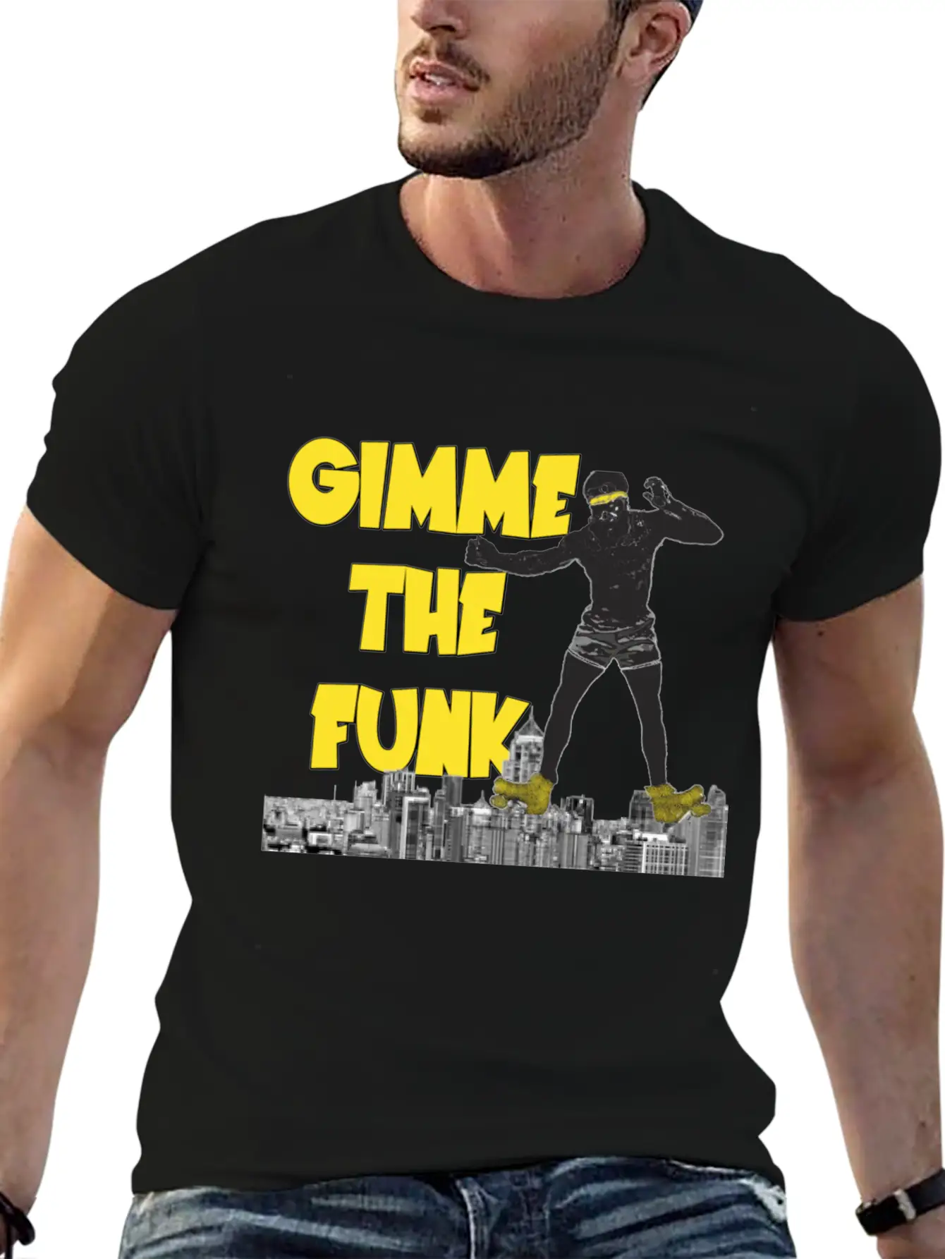 GIMME THE FUNK ROLLER Basic Graphic T-Shirt – Daily Comfort In Soft Cotton