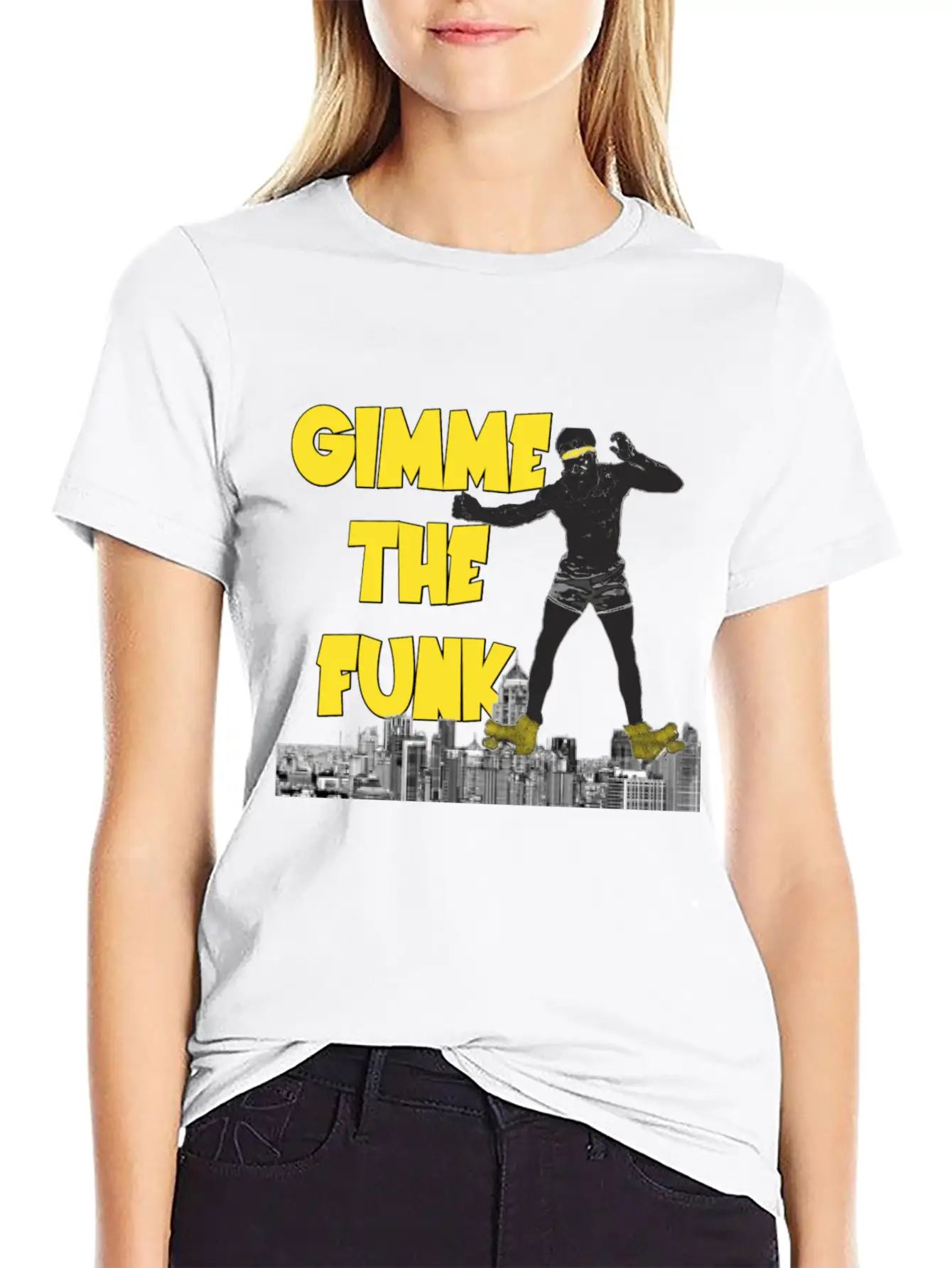 GIMME THE FUNK ROLLER Basic Graphic T-Shirt – Daily Comfort In Soft Cotton