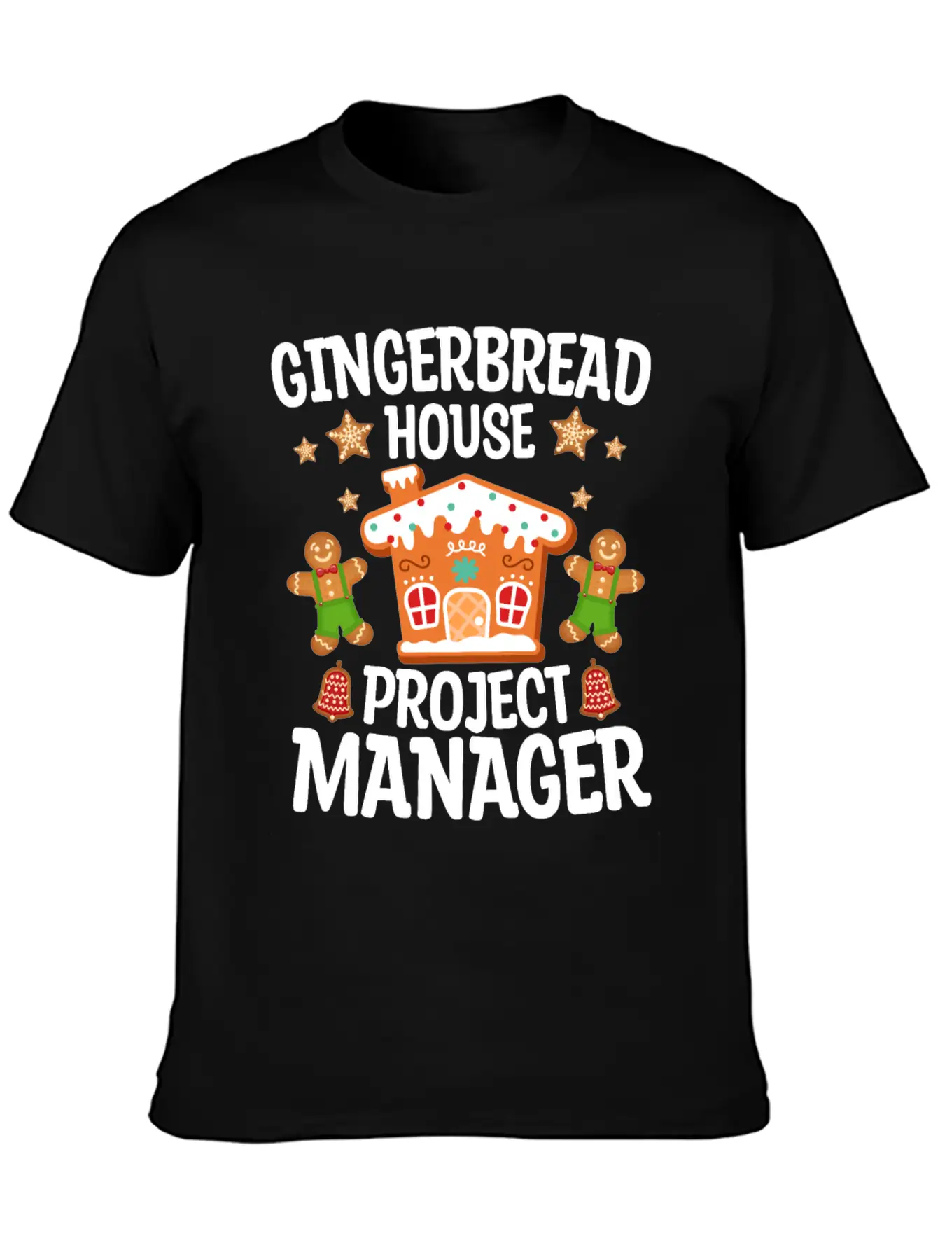 Gingerbread House Project Manager Christmas Stylish Everyday T-Shirt – Unisex Basic Cotton Tee
