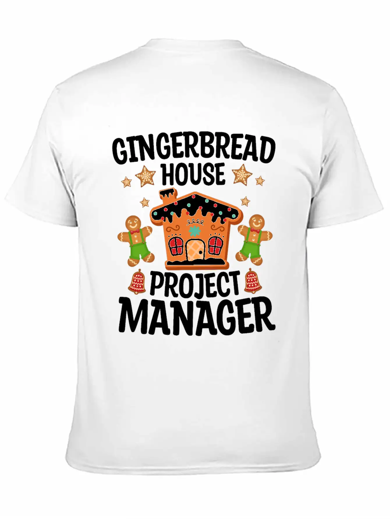 Gingerbread House Project Manager Christmas Stylish Everyday T-Shirt – Unisex Basic Cotton Tee