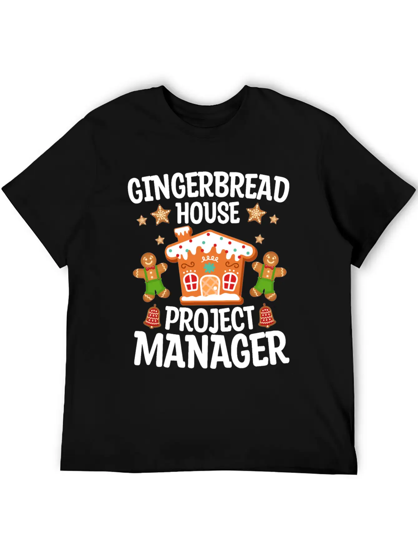 Gingerbread House Project Manager Christmas Stylish Everyday T-Shirt – Unisex Basic Cotton Tee