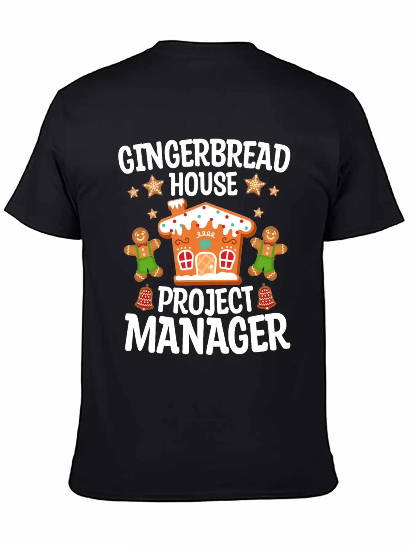 Gingerbread House Project Manager Christmas Stylish Everyday T-Shirt – Unisex Basic Cotton Tee