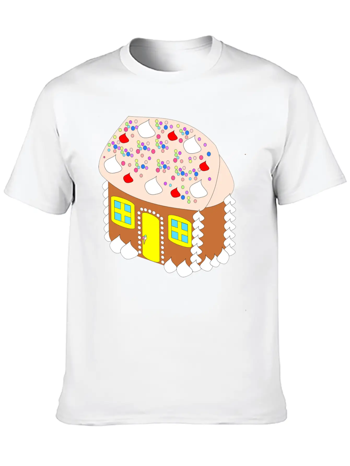 Gingerbread House Timeless Short Sleeve Tee – Comfy And Minimalist Design