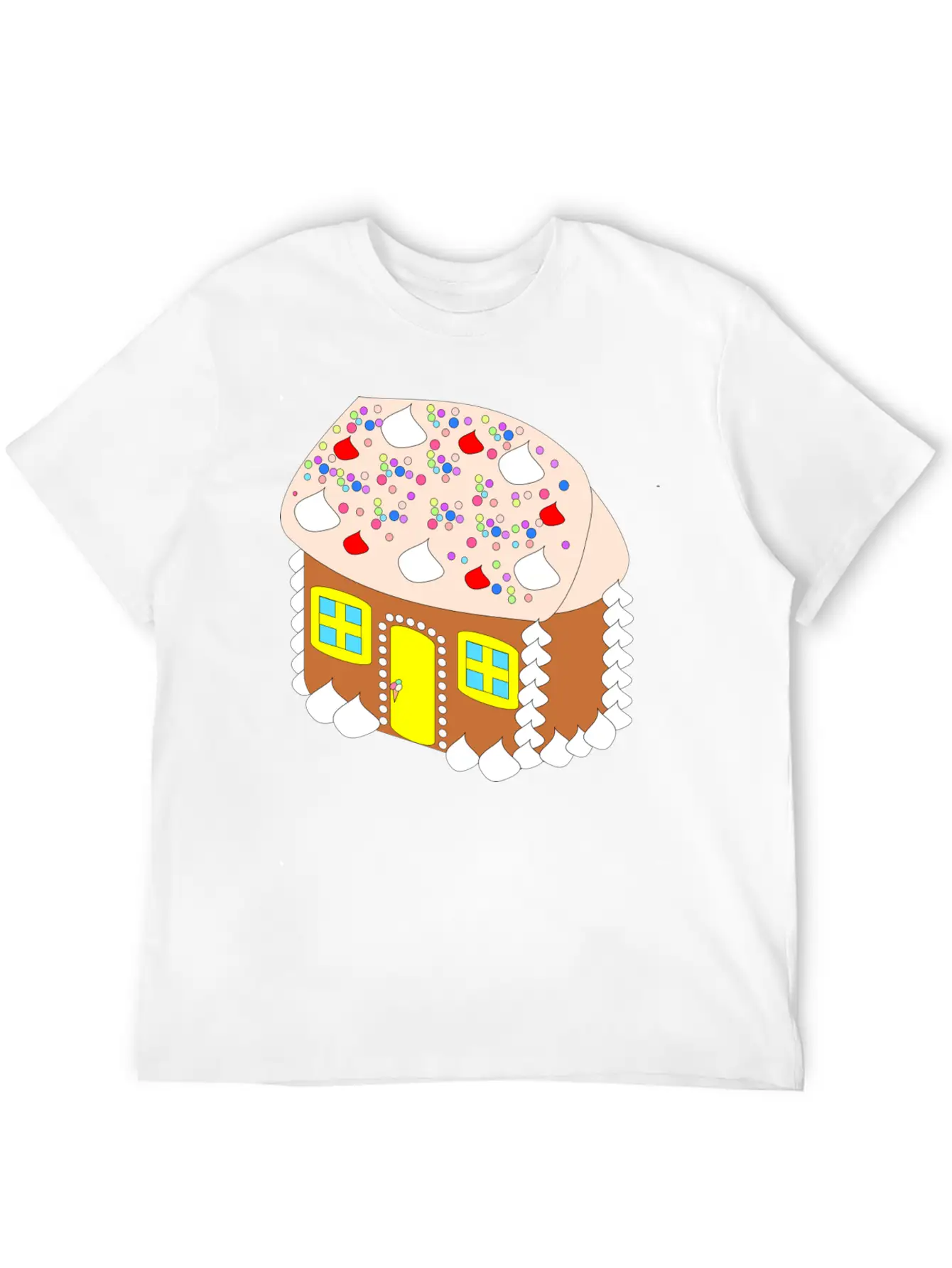 Gingerbread House Timeless Short Sleeve Tee – Comfy And Minimalist Design