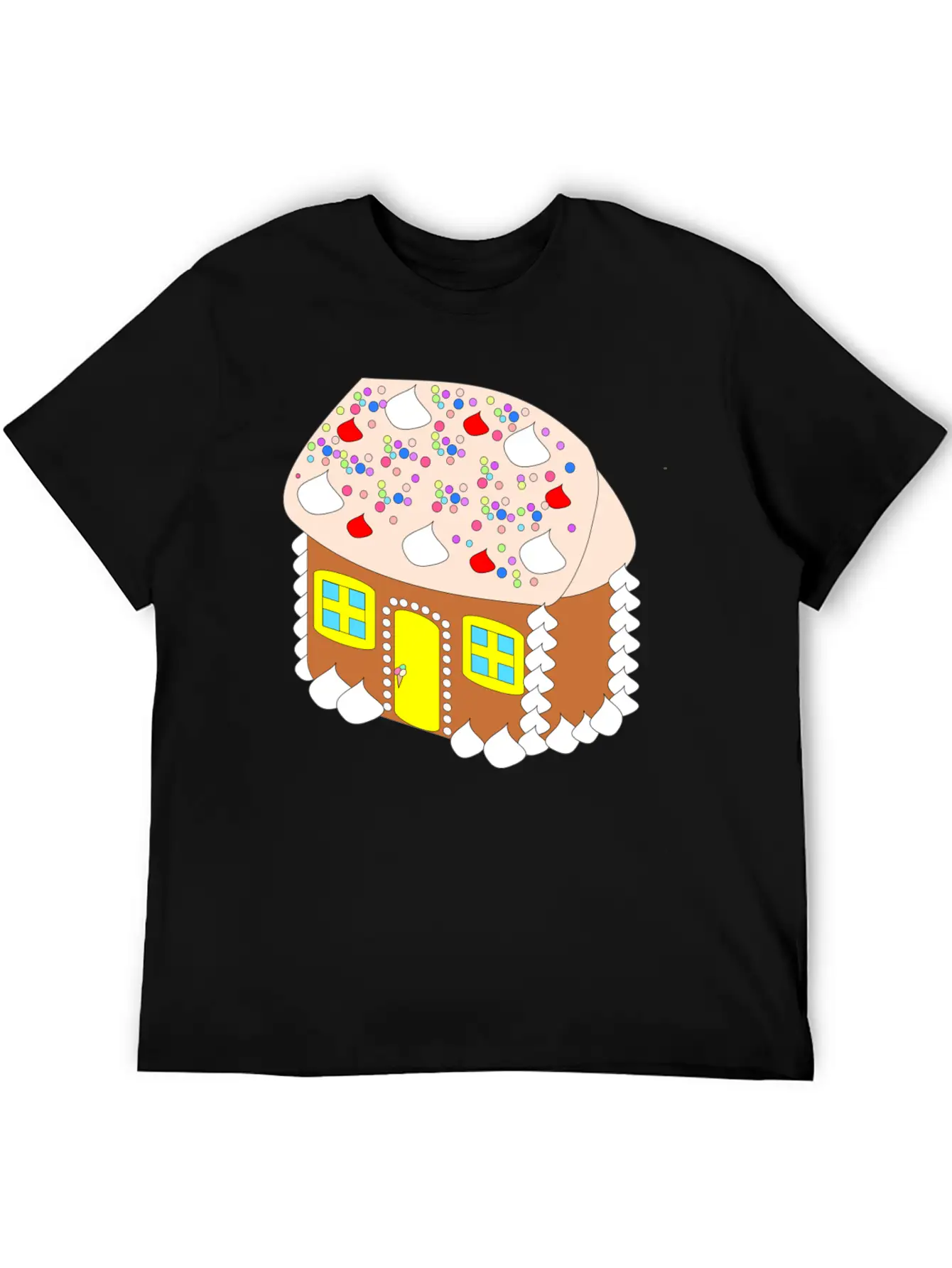 Gingerbread House Timeless Short Sleeve Tee – Comfy And Minimalist Design