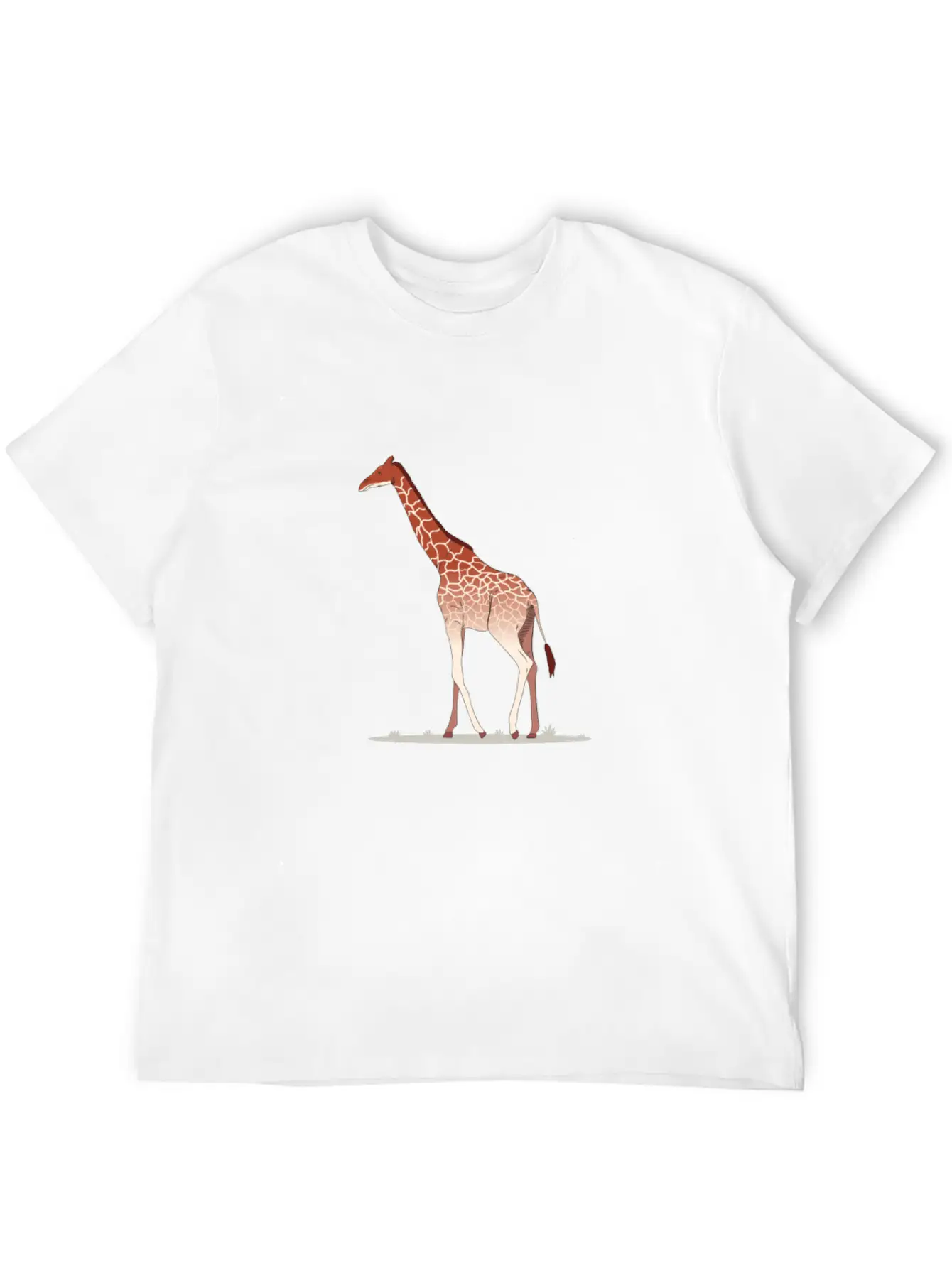 Giraffe African Wildlife Giraffe Walking Comfortable Minimalist Graphic Tee – Summer Style Essential