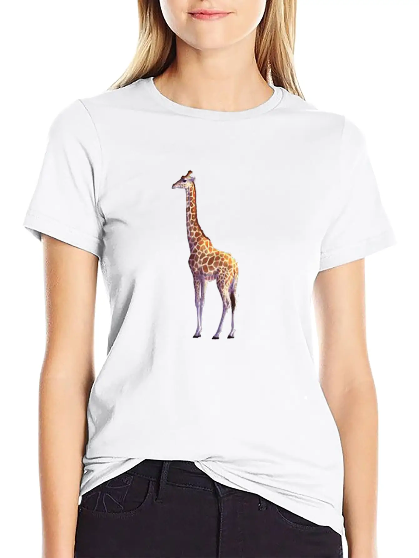 Giraffe Basic Graphic T-Shirt – Daily Comfort In Soft Cotton
