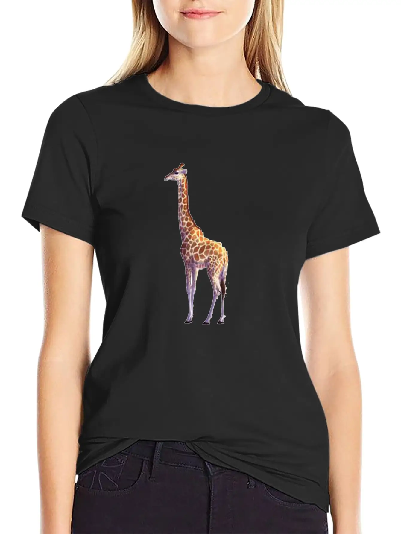 Giraffe Basic Graphic T-Shirt – Daily Comfort In Soft Cotton