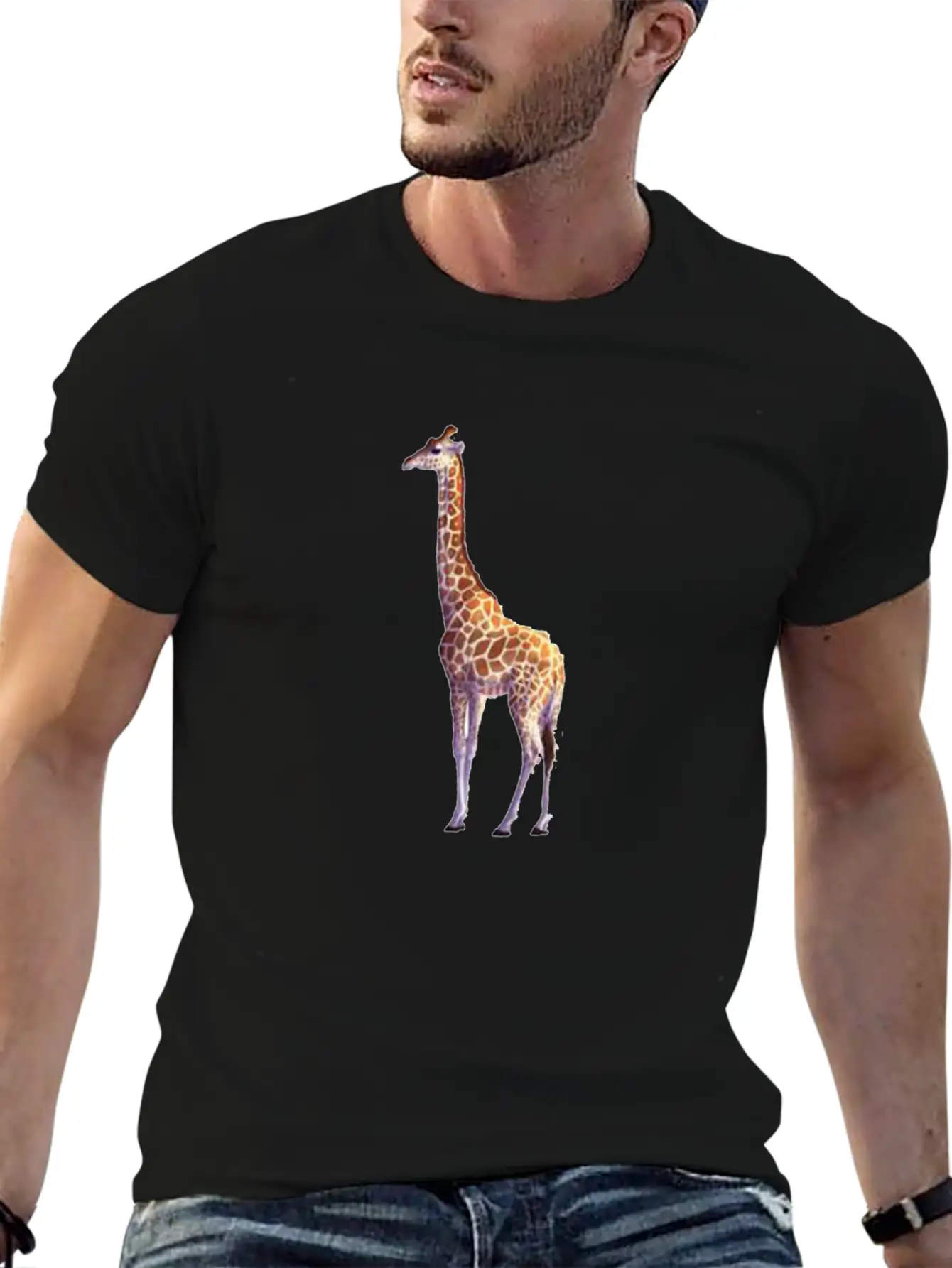 Giraffe Basic Graphic T-Shirt – Daily Comfort In Soft Cotton