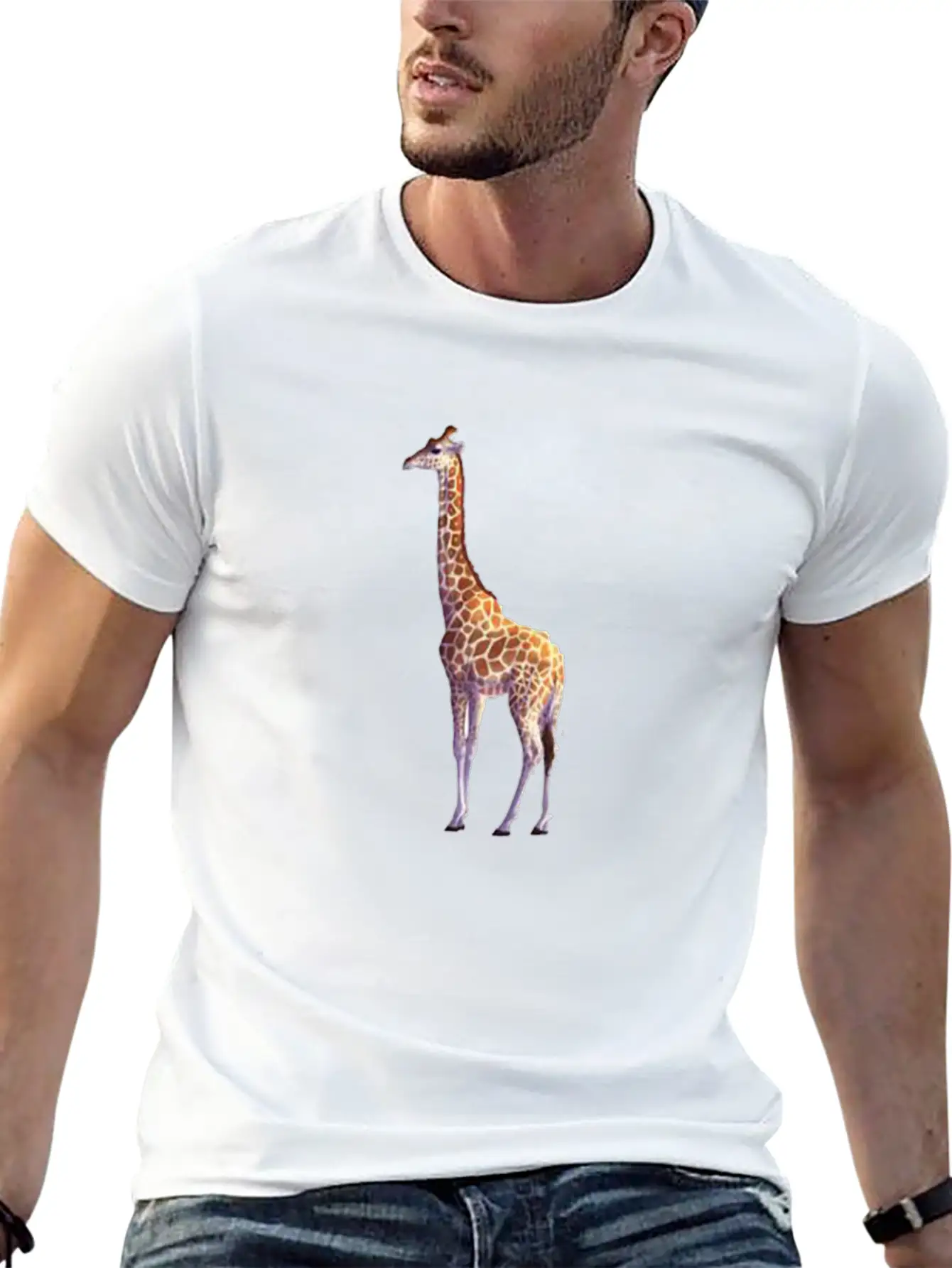 Giraffe Basic Graphic T-Shirt – Daily Comfort In Soft Cotton