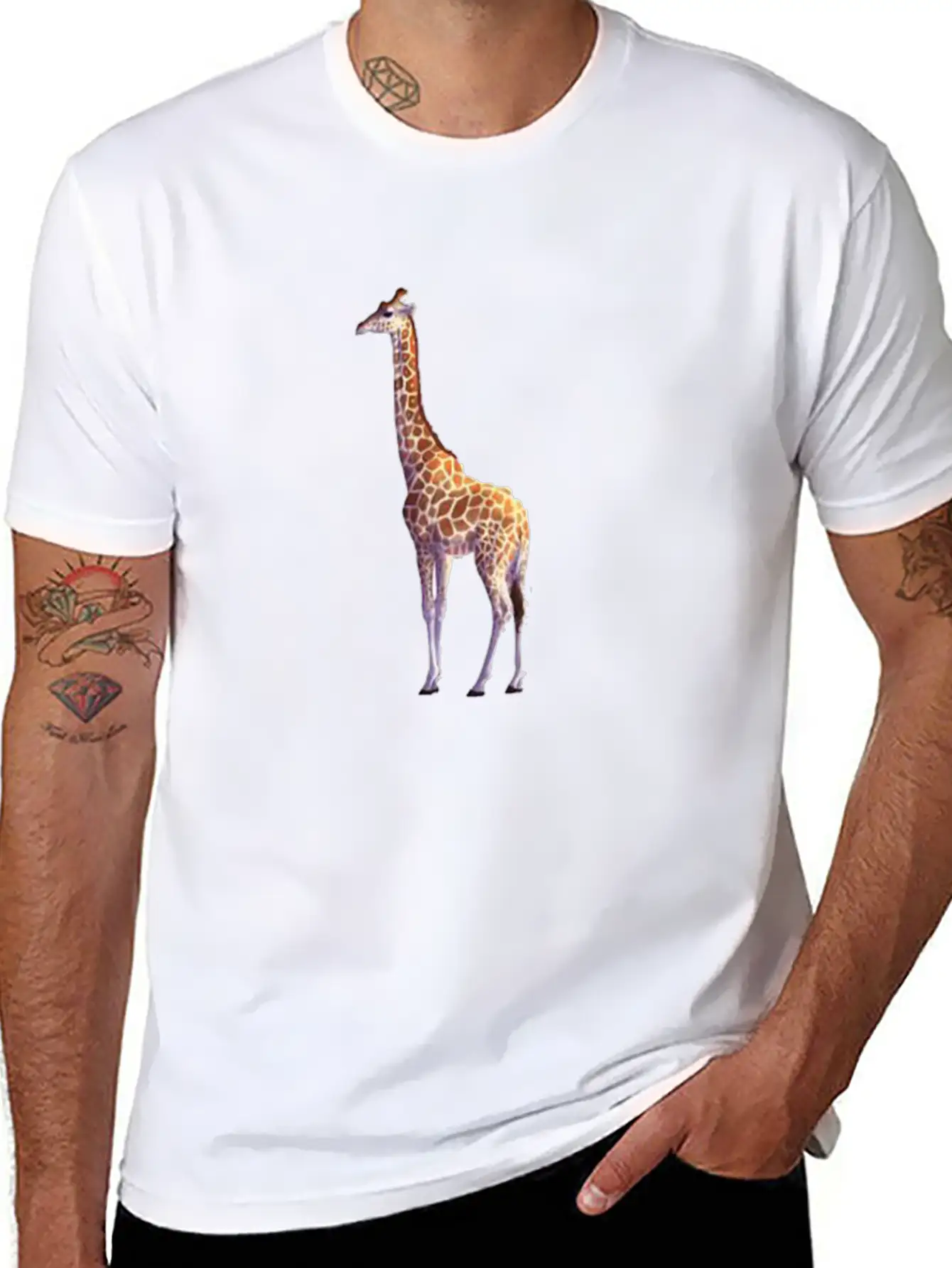 Giraffe Basic Graphic T-Shirt – Daily Comfort In Soft Cotton