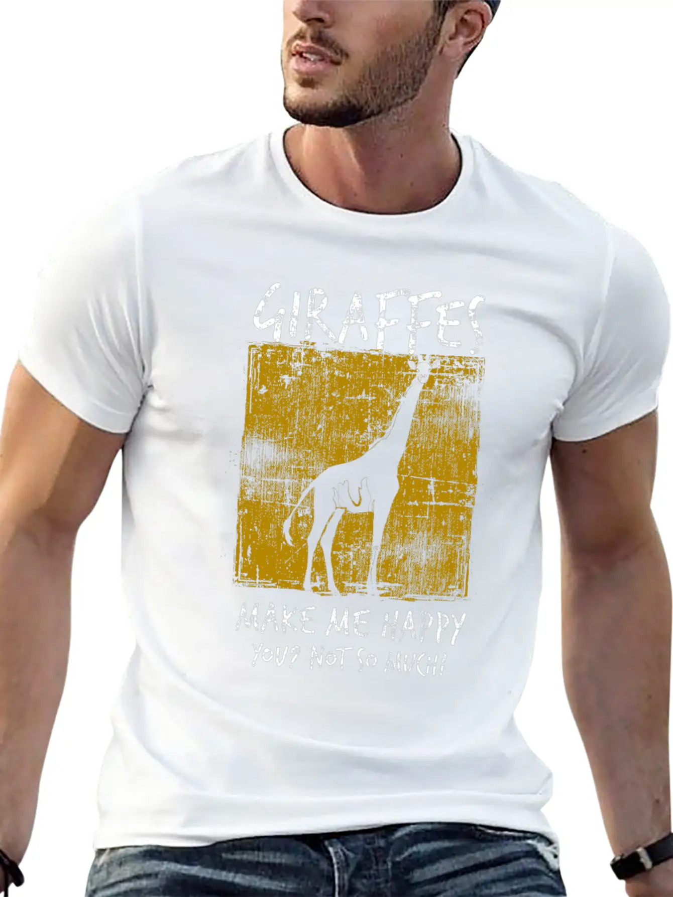 Giraffe Comfortable Minimalist Graphic Tee – Summer Style Essential