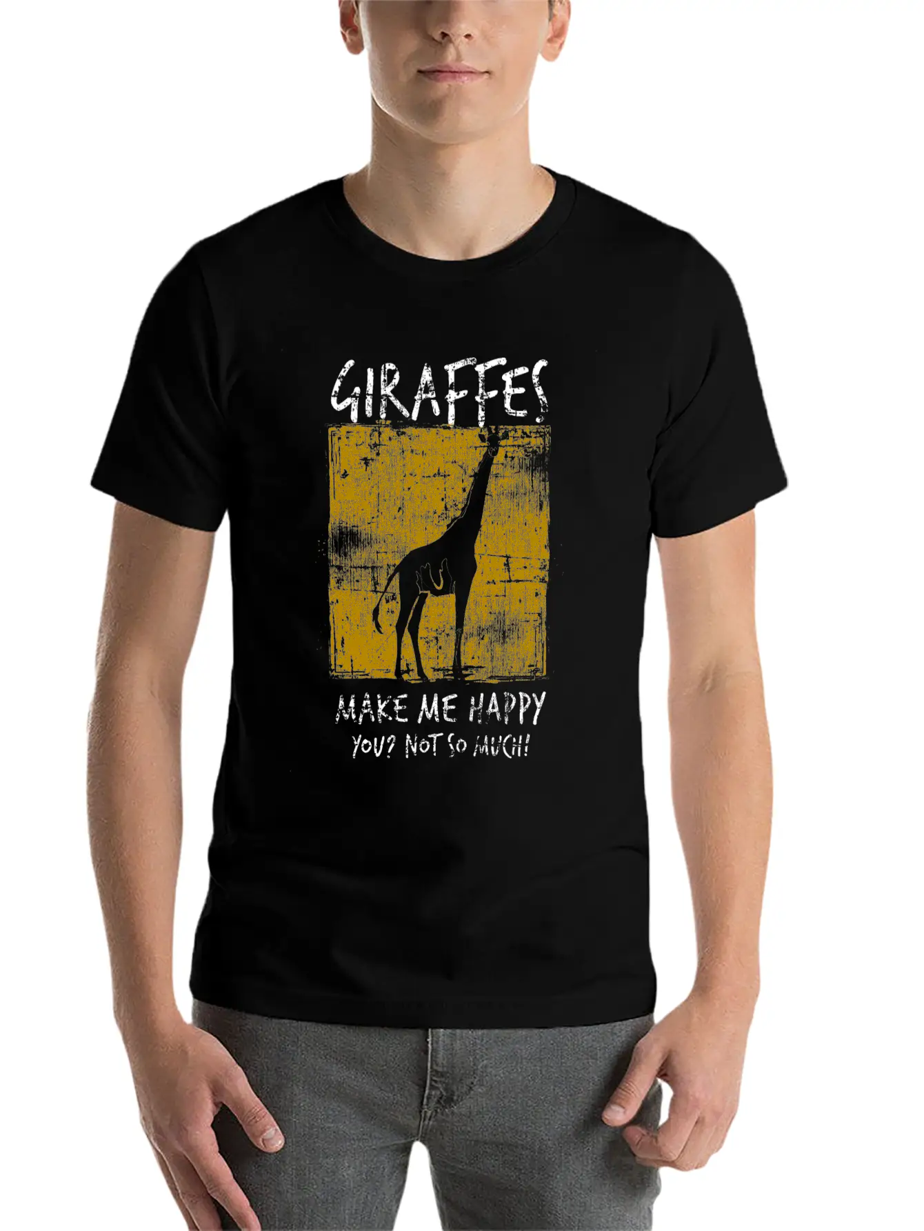 Giraffe Comfortable Minimalist Graphic Tee – Summer Style Essential