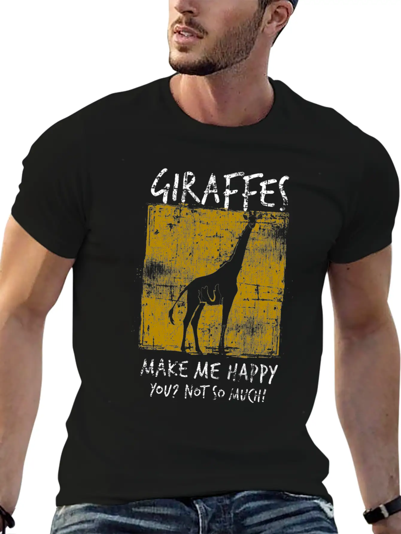 Giraffe Comfortable Minimalist Graphic Tee – Summer Style Essential