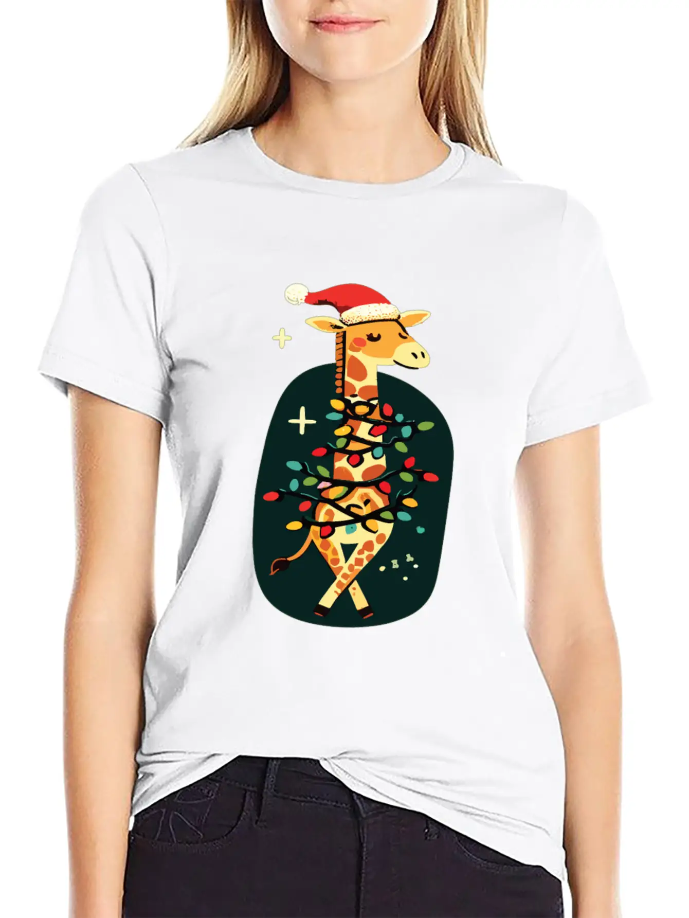Giraffe Giraffe Christmas Africa Animals Comfortable Minimalist Graphic Tee – Summer Style Essential