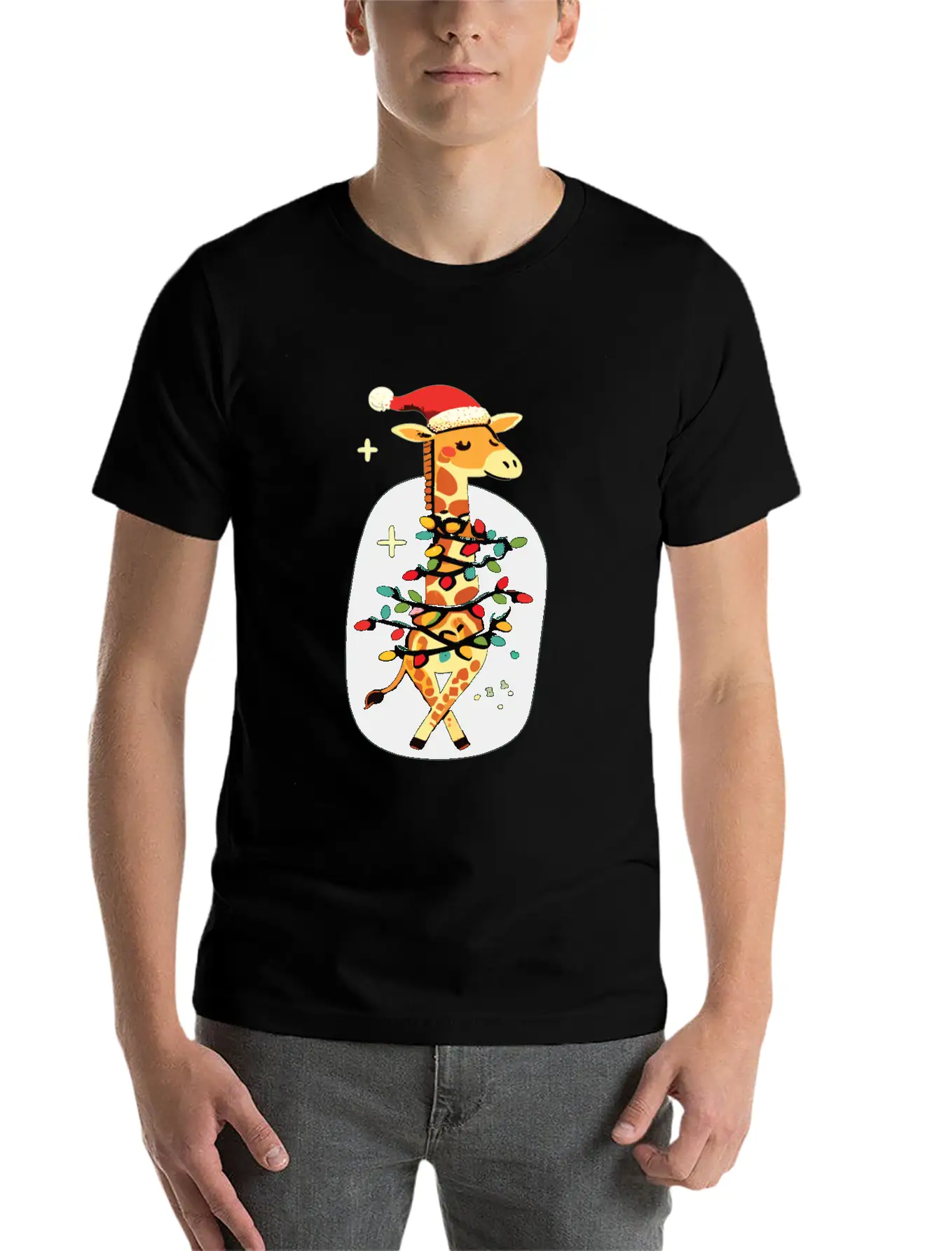 Giraffe Giraffe Christmas Africa Animals Comfortable Minimalist Graphic Tee – Summer Style Essential