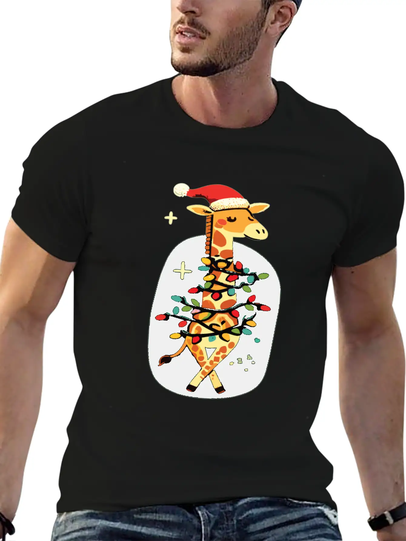 Giraffe Giraffe Christmas Africa Animals Comfortable Minimalist Graphic Tee – Summer Style Essential