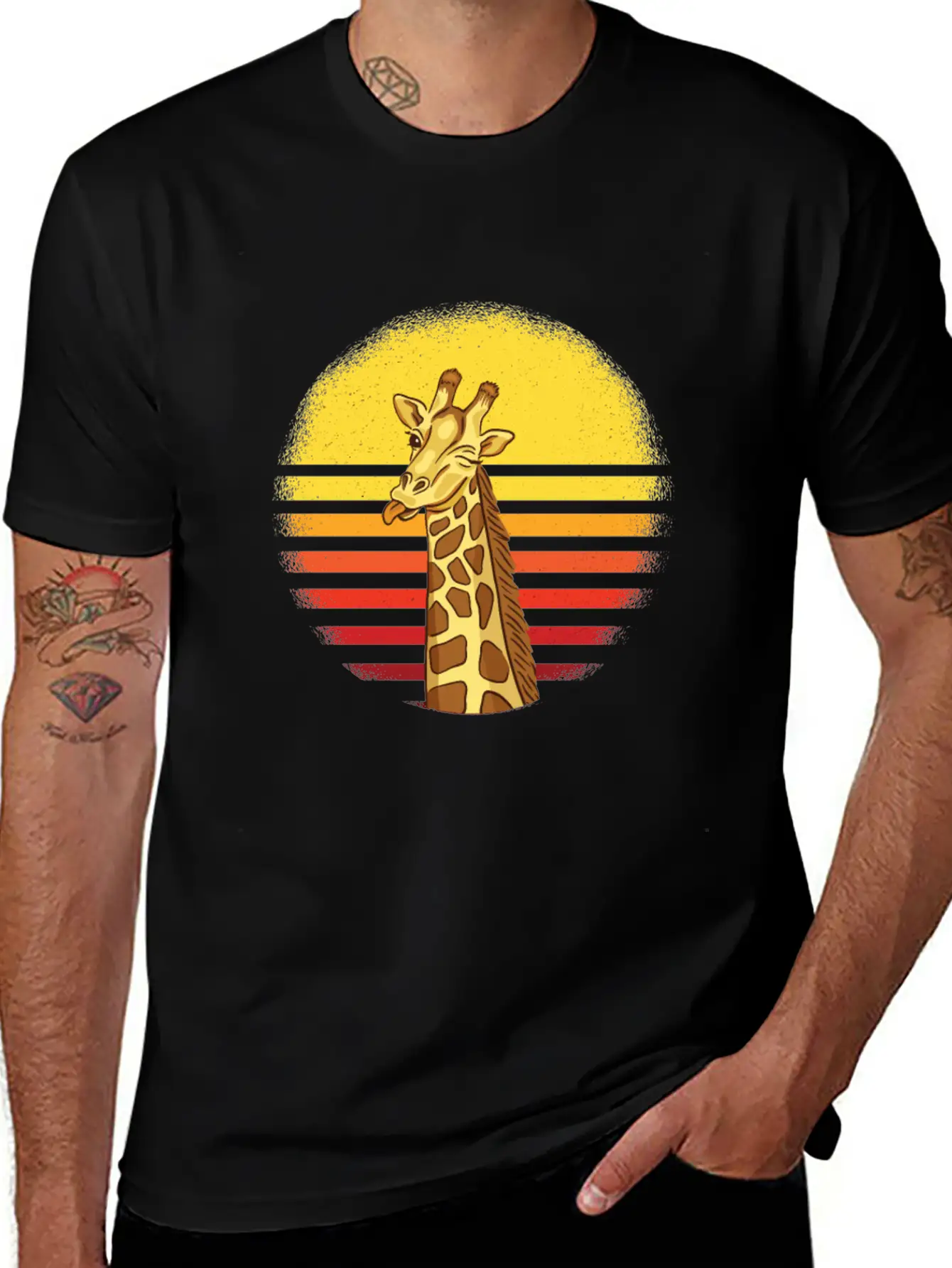 Giraffe Giraffes Africa Gift Idea Essential Unisex Summer Tee – Soft Cotton Casual Fit