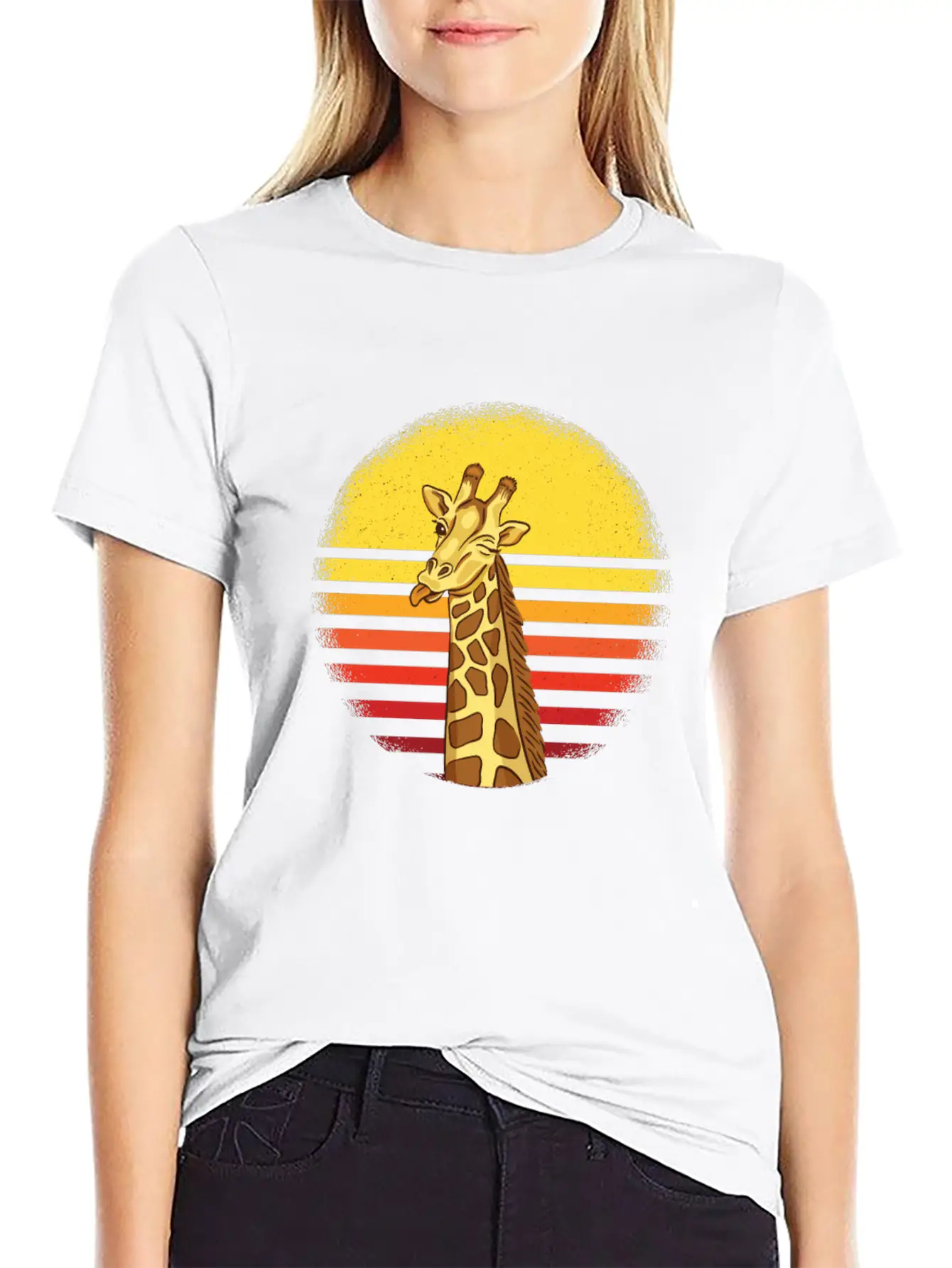 Giraffe Giraffes Africa Gift Idea Unisex Short Sleeve Soft Cotton T-Shirt – Casual Everyday Wear