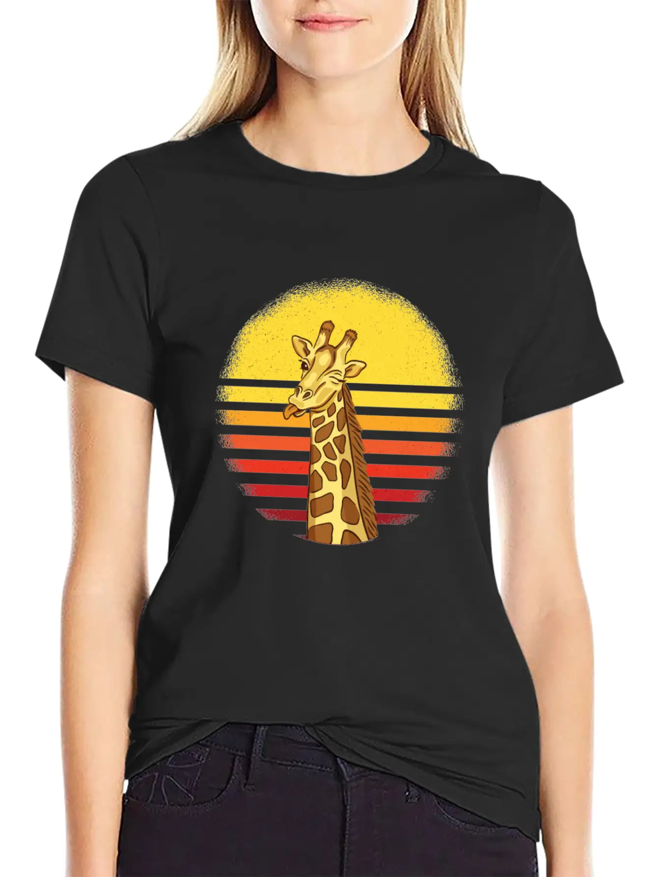 Giraffe Giraffes Africa Gift Idea Unisex Short Sleeve Soft Cotton T-Shirt – Casual Everyday Wear