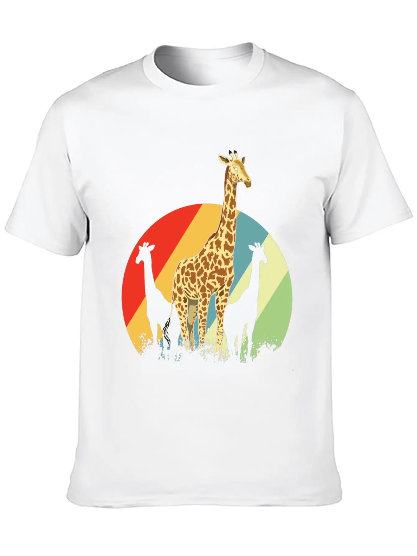 Giraffe Safari Giraffes Animal Africa Gift Animals Unisex Short Sleeve Soft Cotton T-Shirt – Casual Everyday Wear