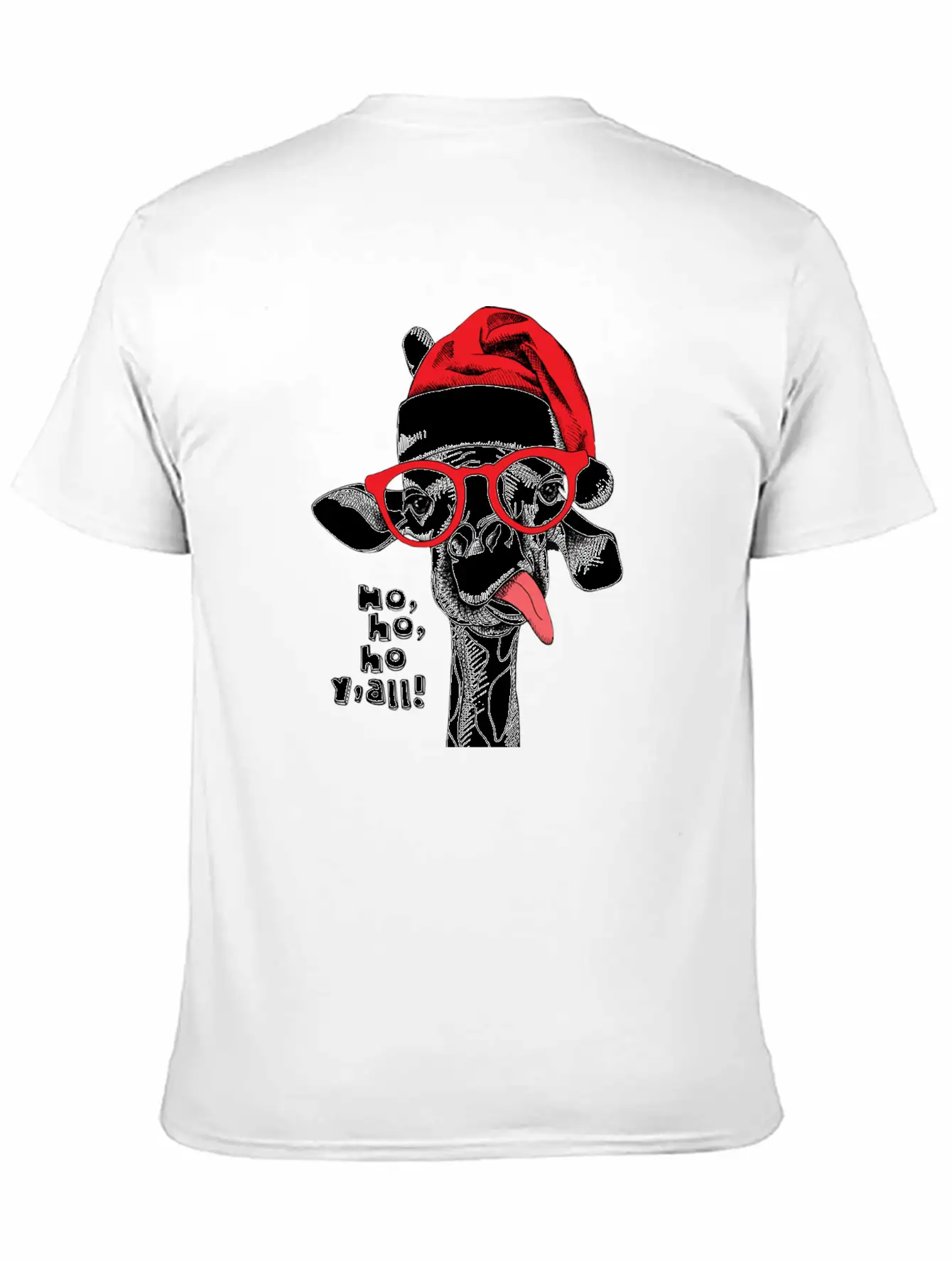 Giraffe Santa Essential Unisex Summer Tee – Soft Cotton Casual Fit