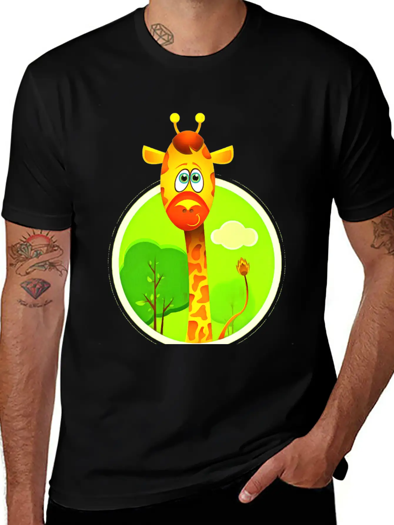 Giraffe Stylish Everyday T-Shirt – Unisex Basic Cotton Tee