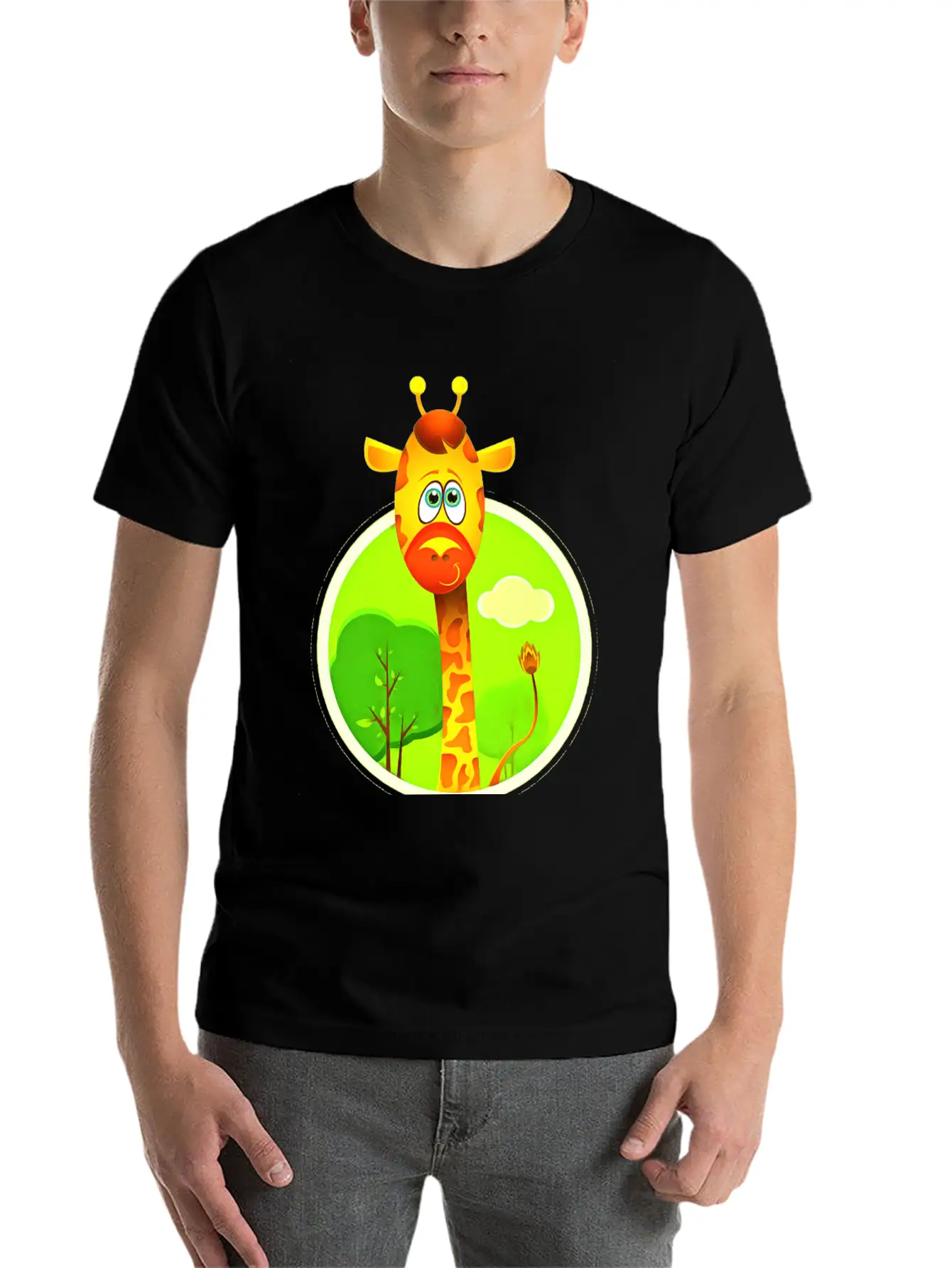 Giraffe Stylish Everyday T-Shirt – Unisex Basic Cotton Tee