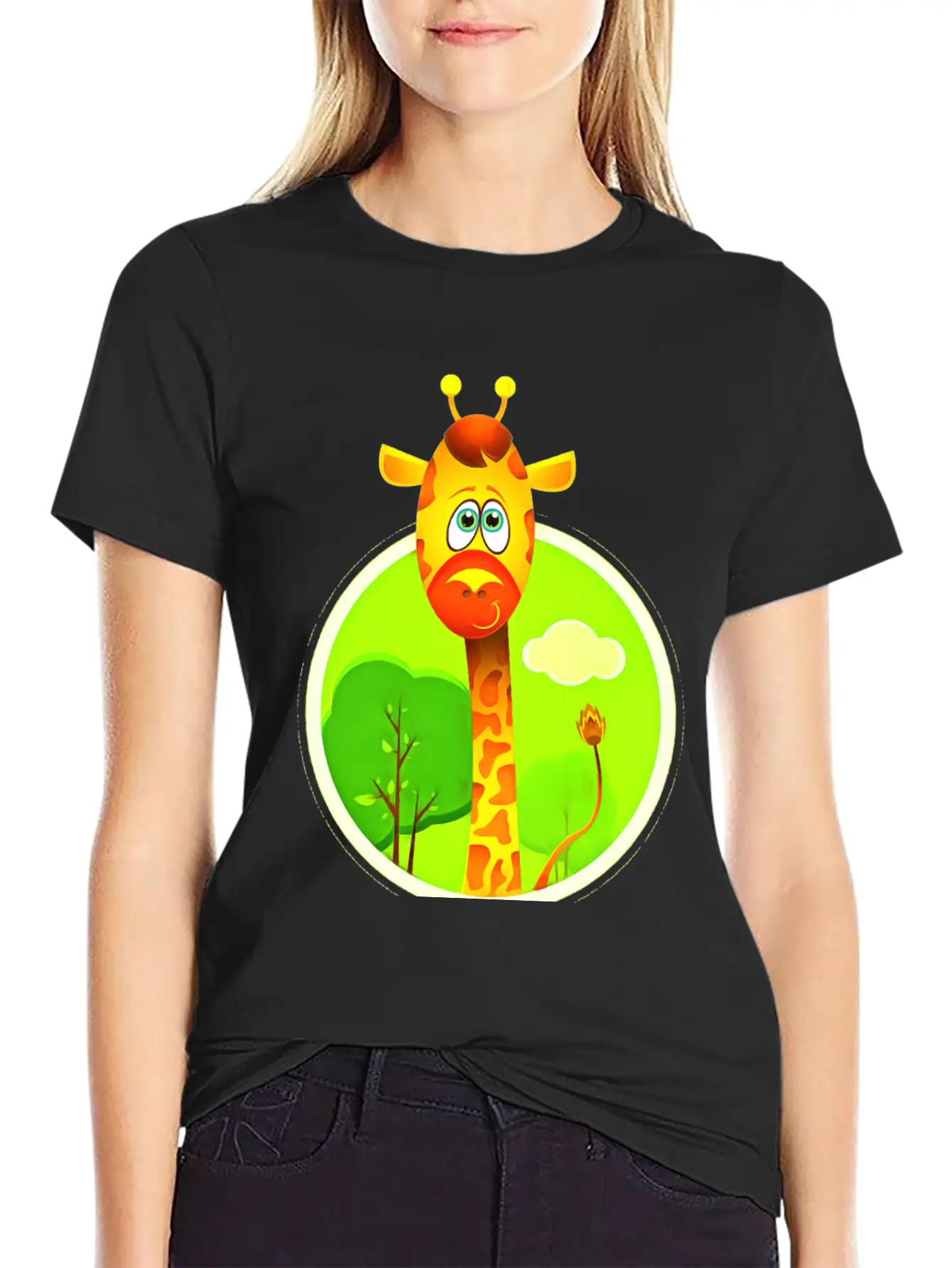 Giraffe Stylish Everyday T-Shirt – Unisex Basic Cotton Tee