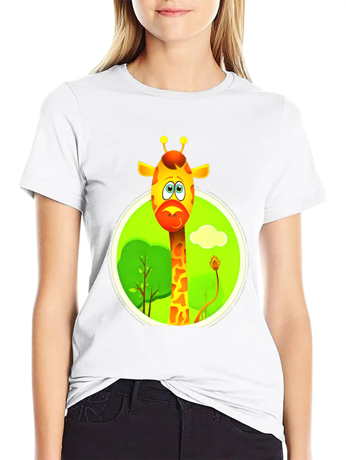 Giraffe Stylish Everyday T-Shirt – Unisex Basic Cotton Tee