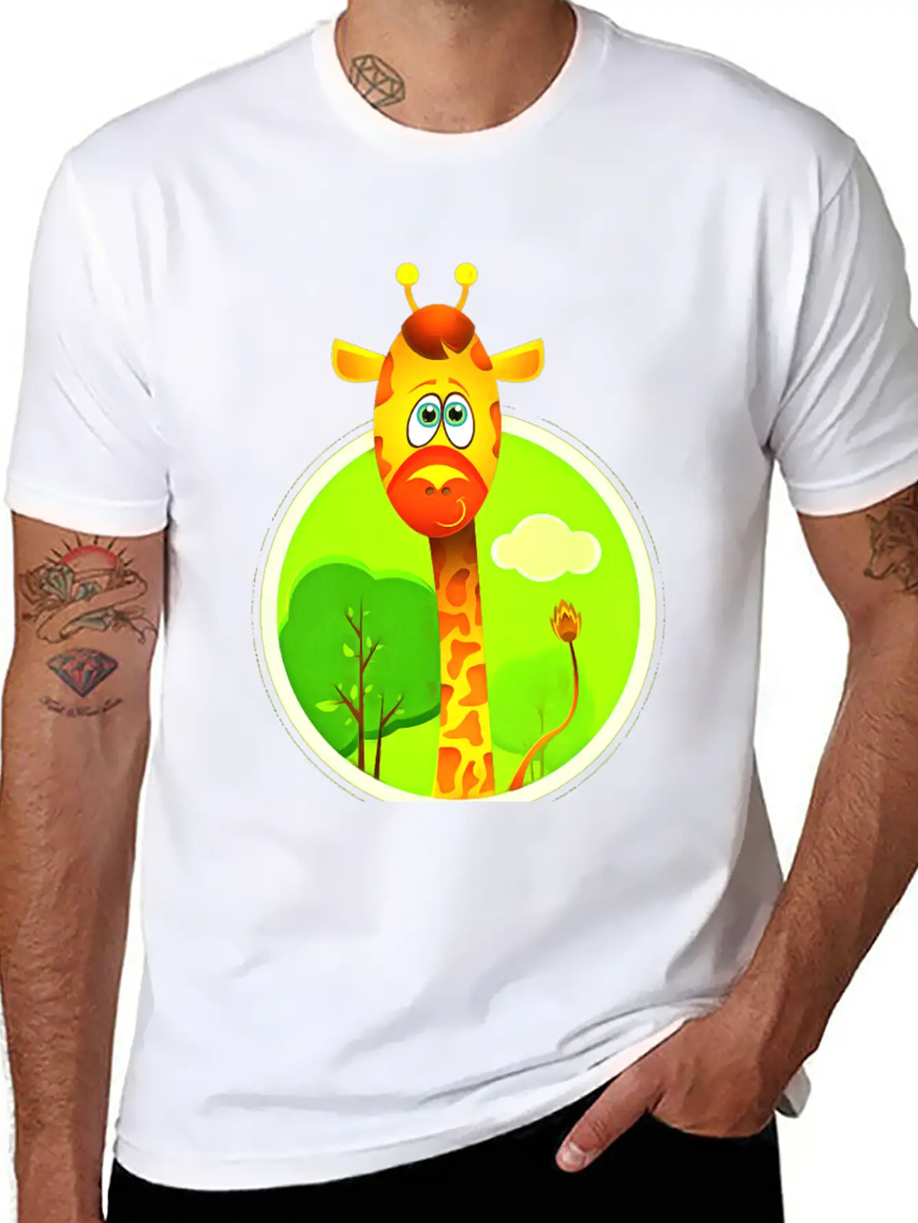 Giraffe Stylish Everyday T-Shirt – Unisex Basic Cotton Tee