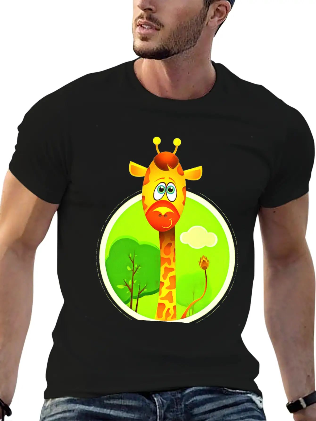 Giraffe Stylish Everyday T-Shirt – Unisex Basic Cotton Tee