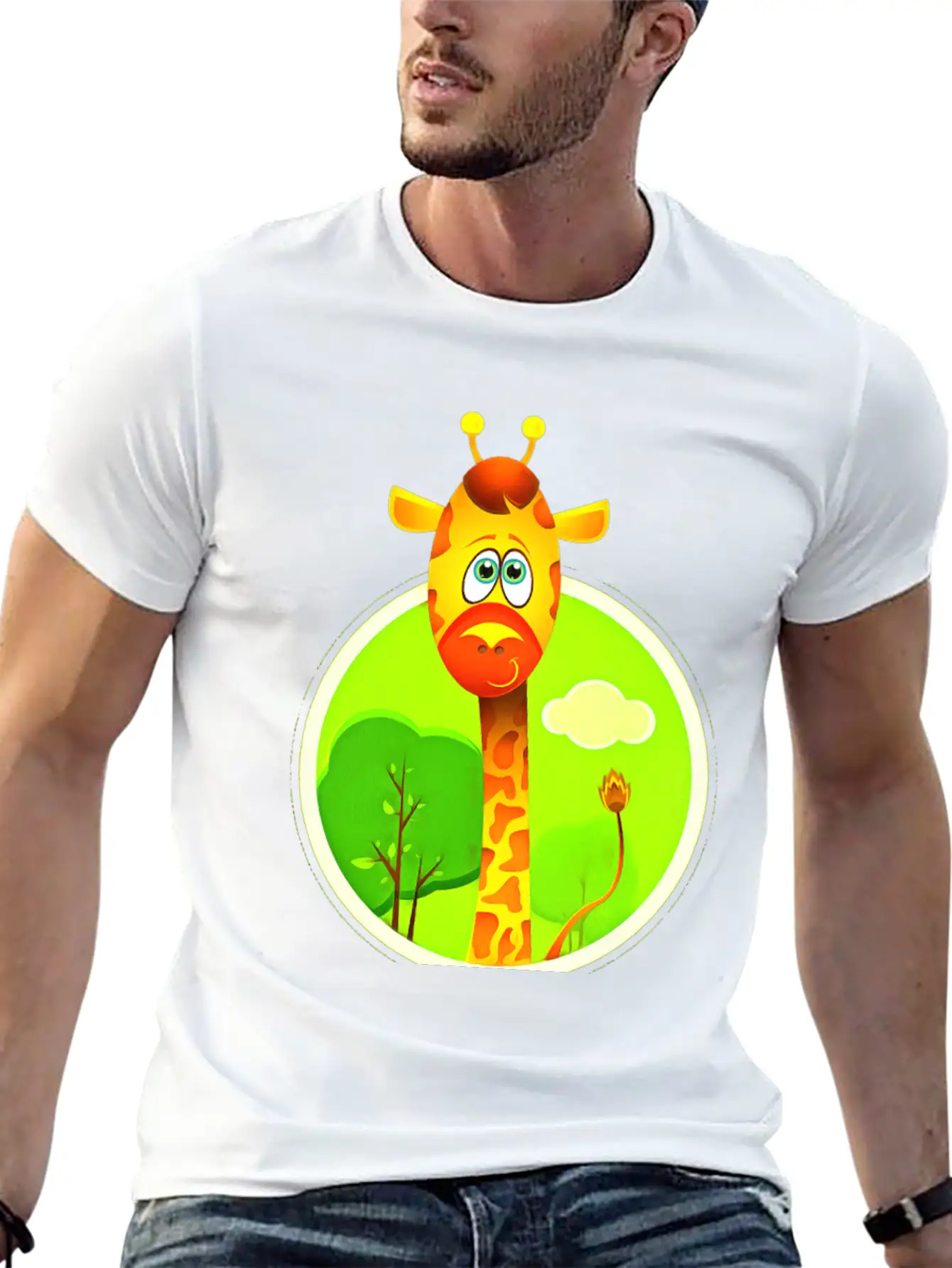 Giraffe Stylish Everyday T-Shirt – Unisex Basic Cotton Tee