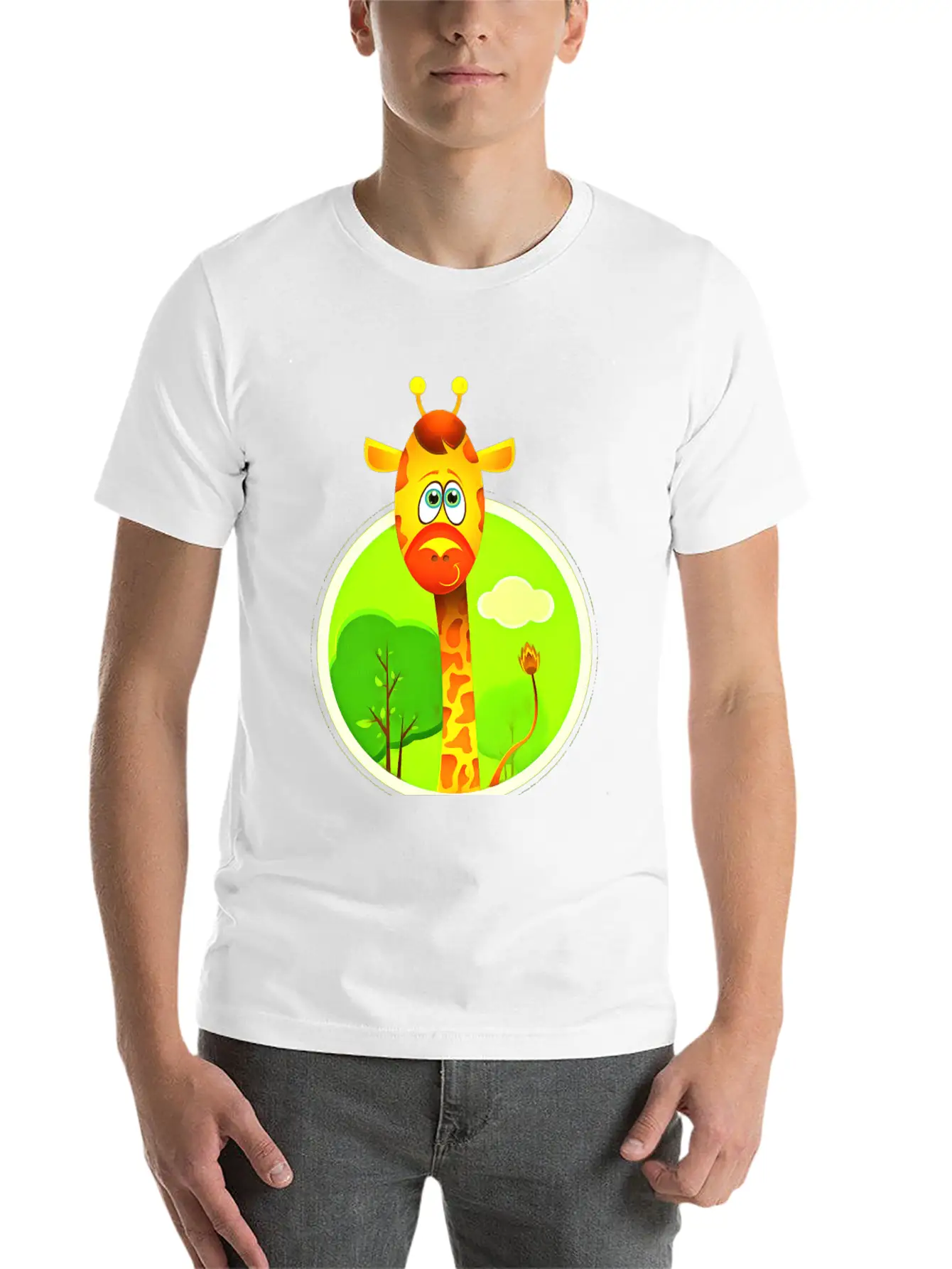 Giraffe Stylish Everyday T-Shirt – Unisex Basic Cotton Tee