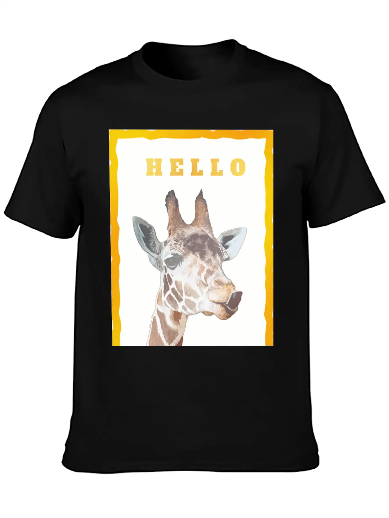 Giraffe Unisex Short Sleeve Soft Cotton T-Shirt – Casual Everyday Wear