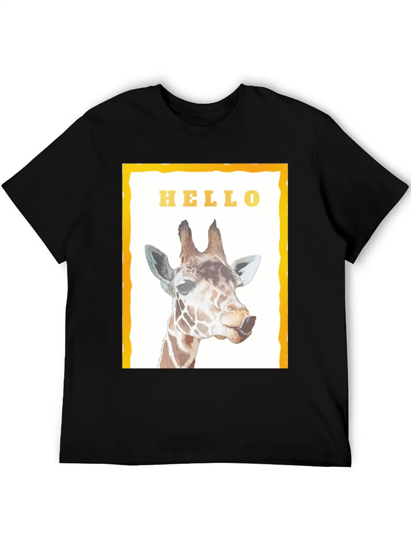 Giraffe Unisex Short Sleeve Soft Cotton T-Shirt – Casual Everyday Wear