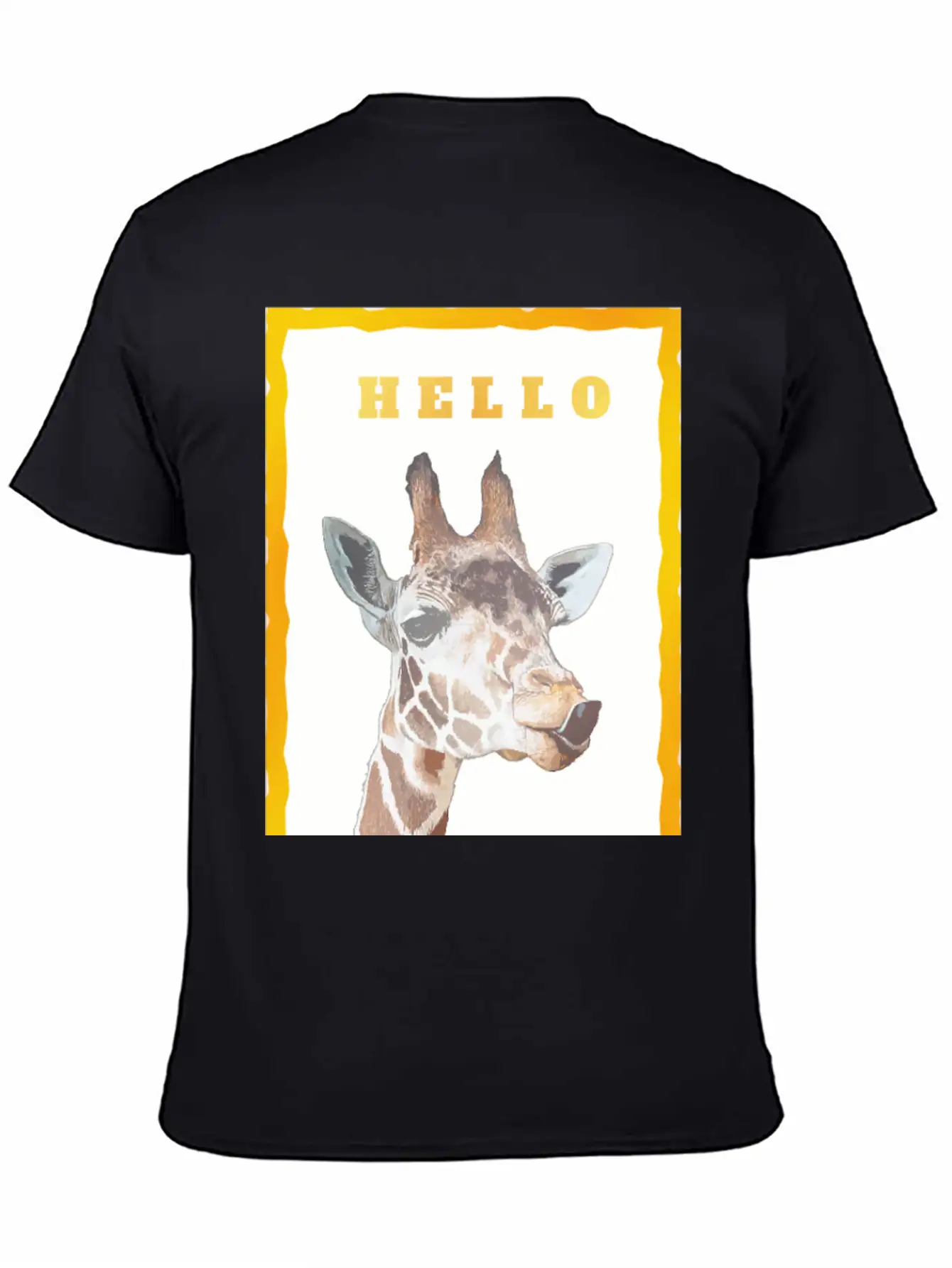 Giraffe Unisex Short Sleeve Soft Cotton T-Shirt – Casual Everyday Wear