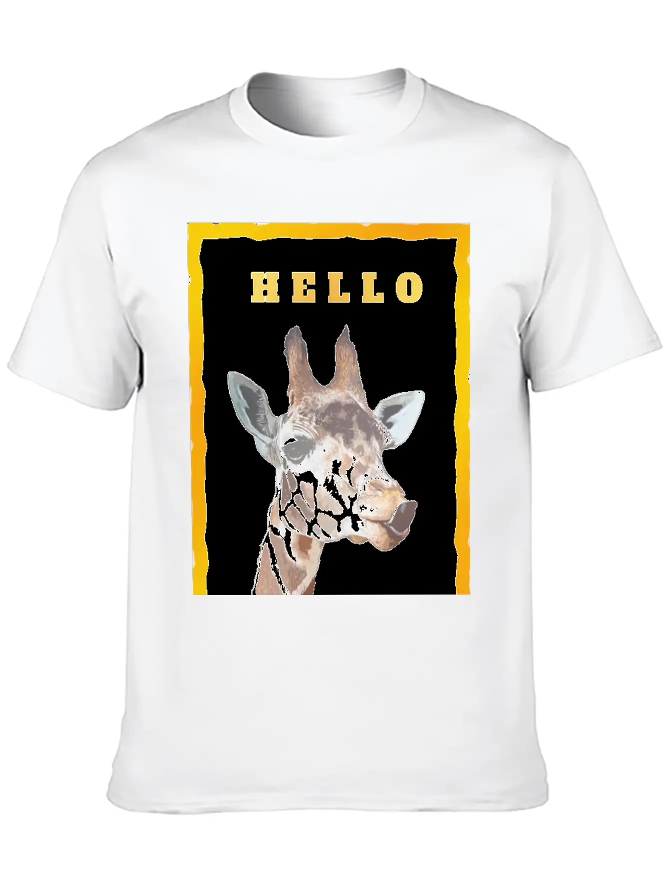 Giraffe Unisex Short Sleeve Soft Cotton T-Shirt – Casual Everyday Wear