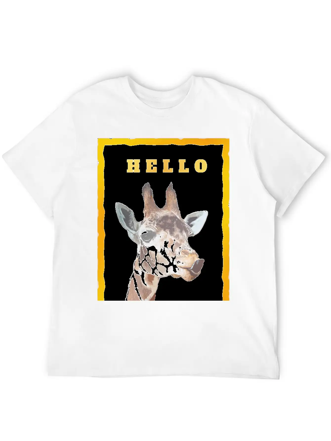 Giraffe Unisex Short Sleeve Soft Cotton T-Shirt – Casual Everyday Wear