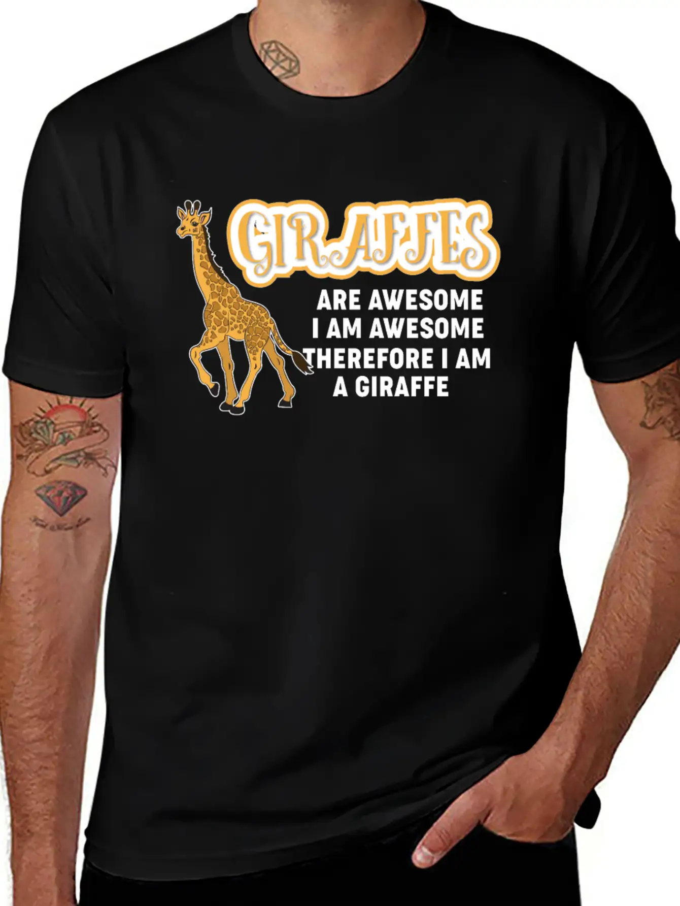 Giraffes Are Awesome Stylish Everyday T-Shirt – Unisex Basic Cotton Tee